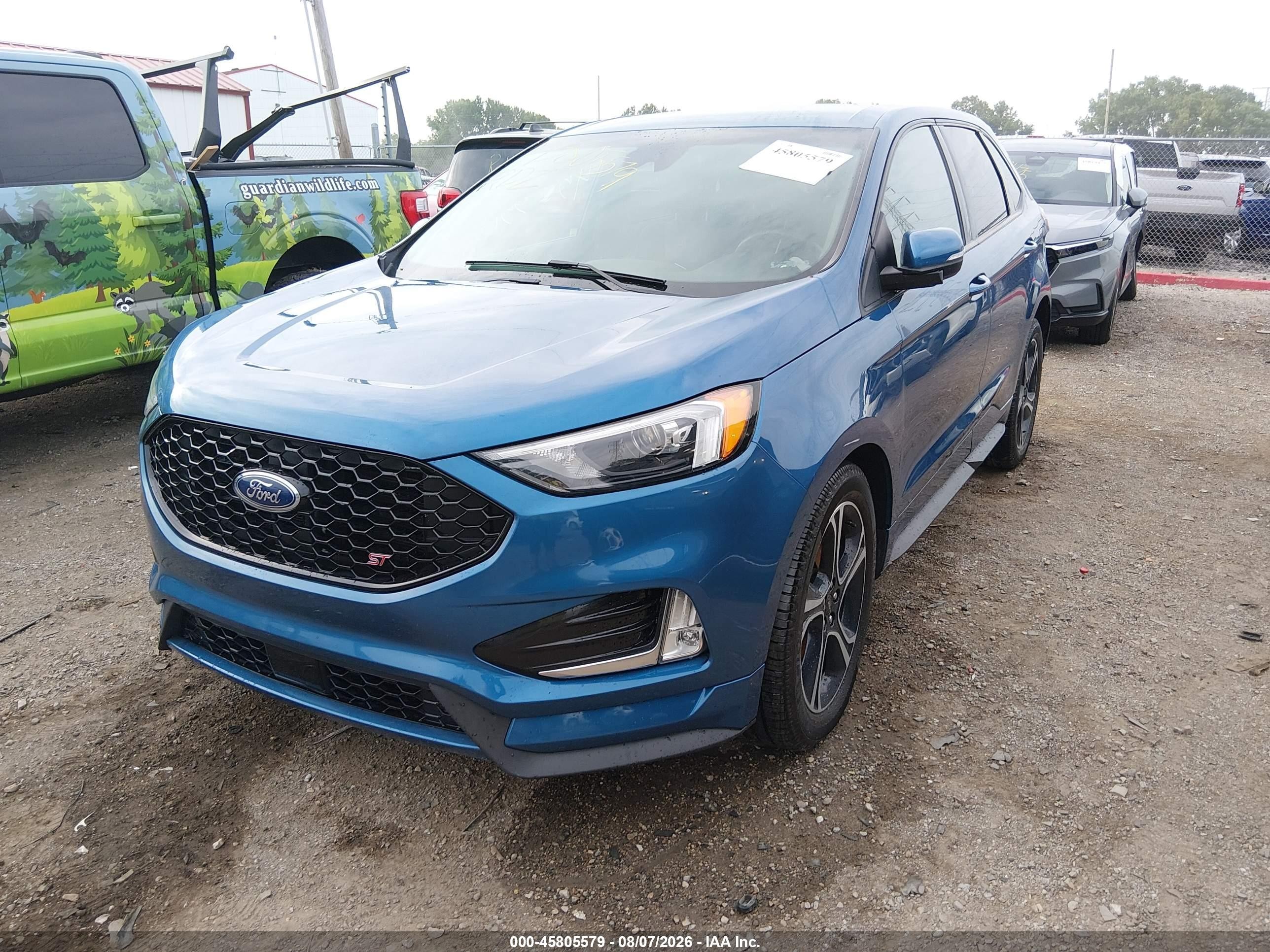 2019 Ford Edge St Blue vin: 2FMPK4AP7KBB68078