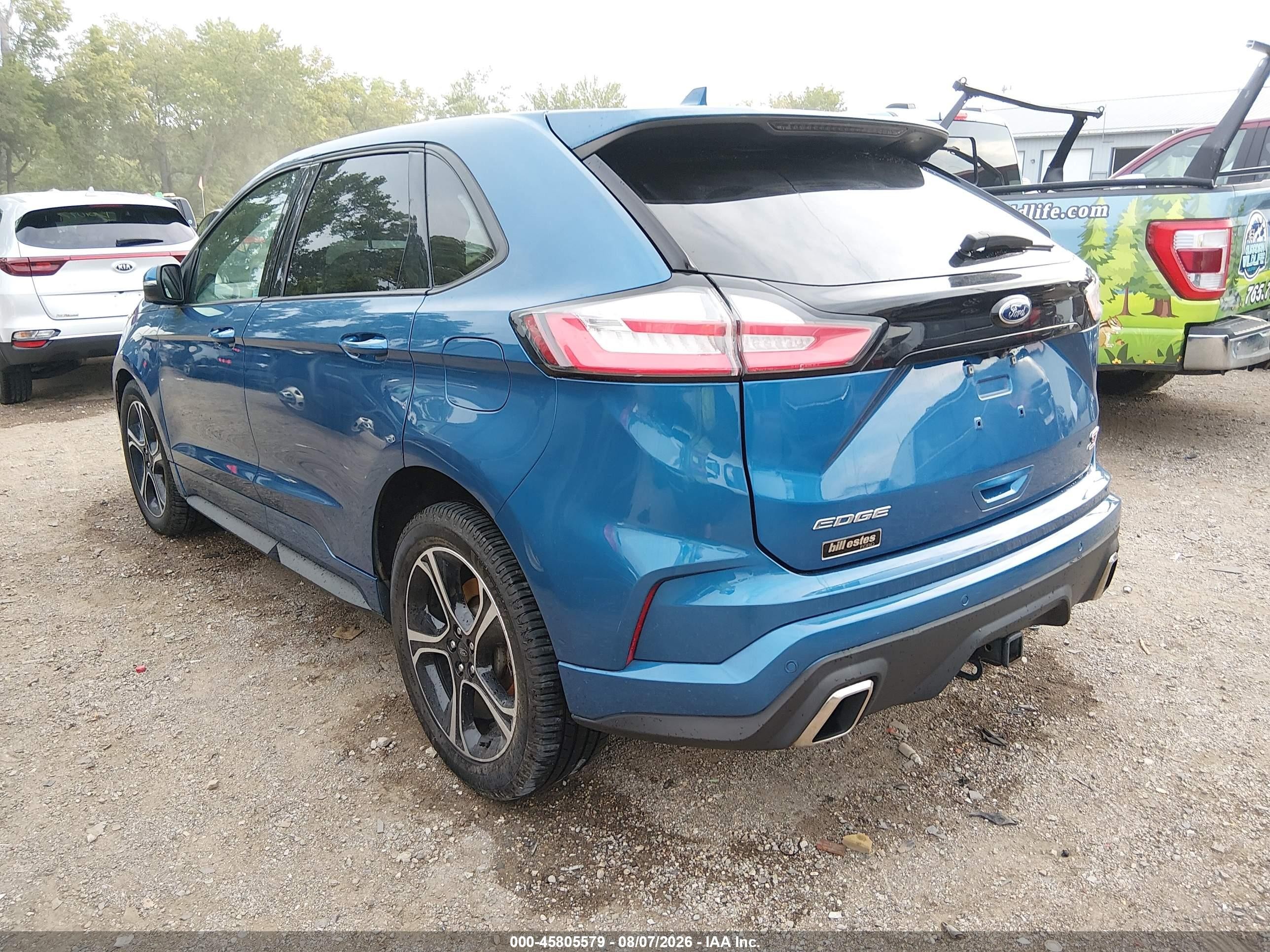2019 Ford Edge St Blue vin: 2FMPK4AP7KBB68078