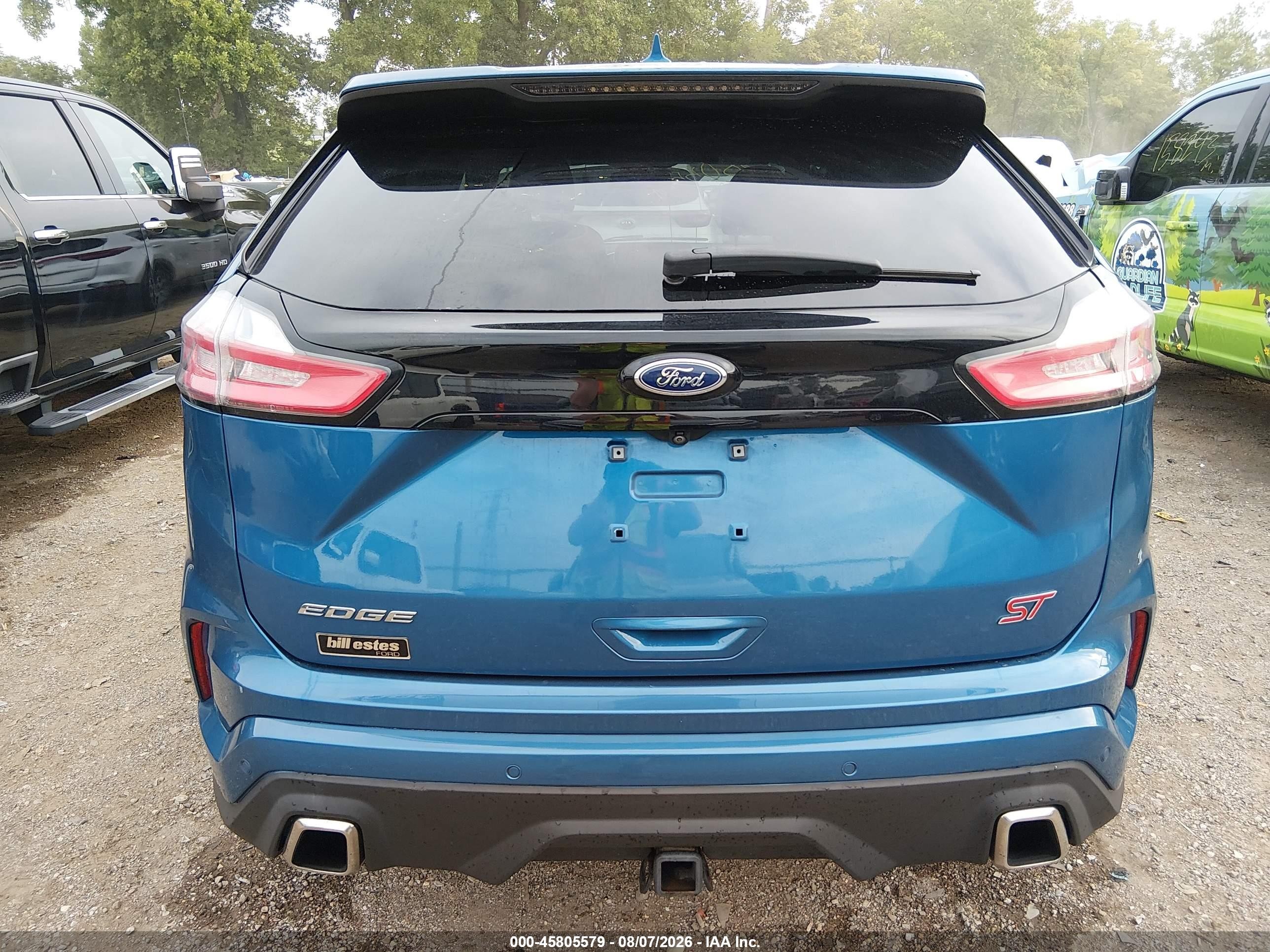 2019 Ford Edge St Blue vin: 2FMPK4AP7KBB68078
