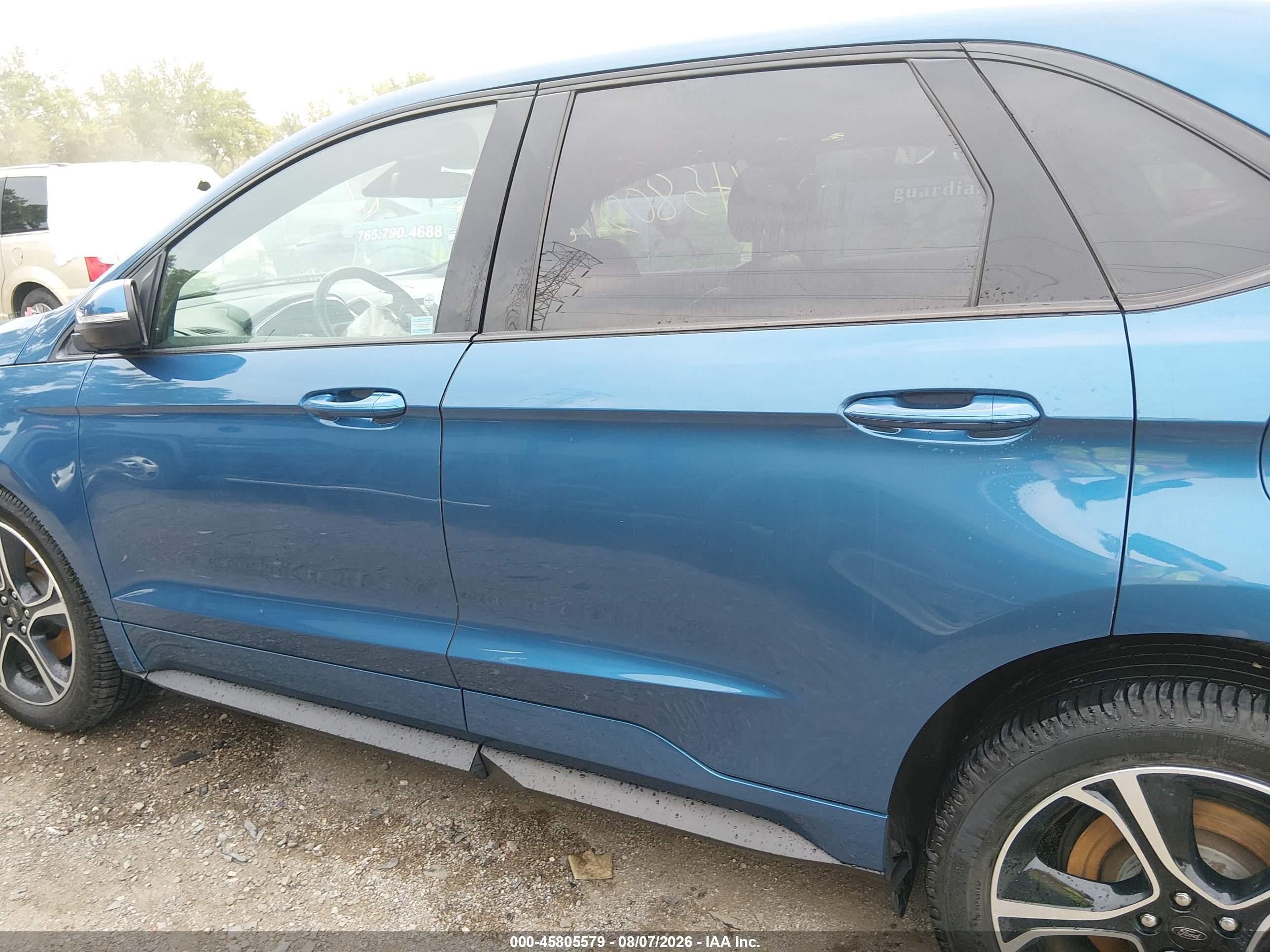 2019 Ford Edge St Blue vin: 2FMPK4AP7KBB68078