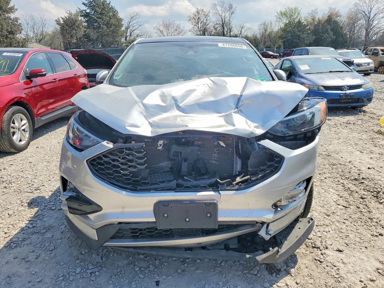 2019 Ford Edge St Silver vin: 2FMPK4AP7KBC33849