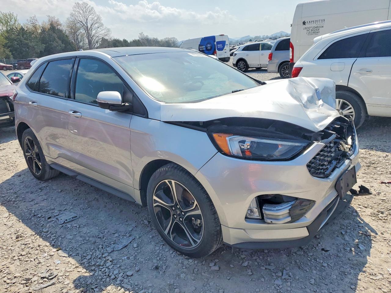 2019 Ford Edge St Silver vin: 2FMPK4AP7KBC33849