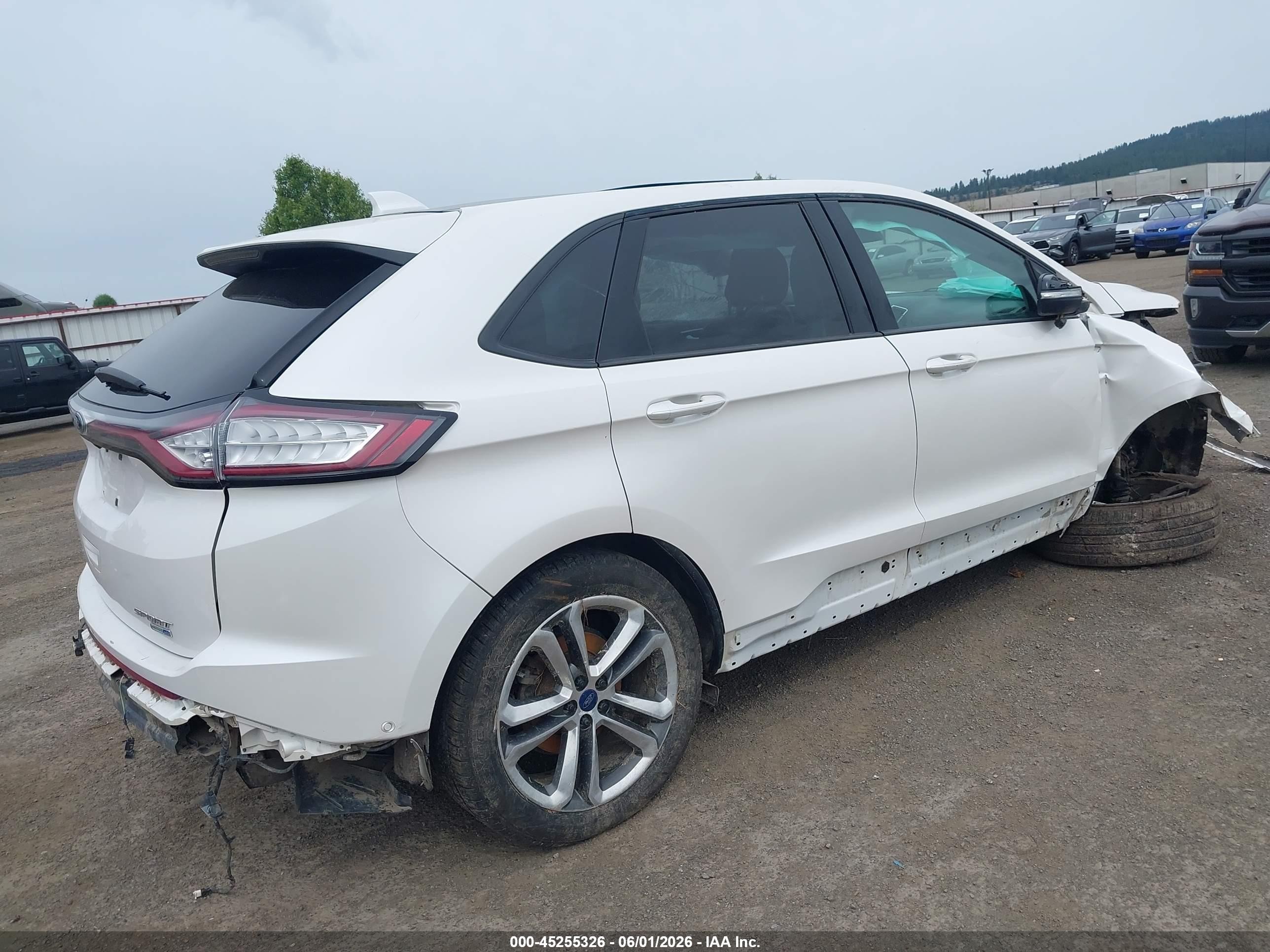 2015 Ford Edge Sport White vin: 2FMPK4APXFBC04433