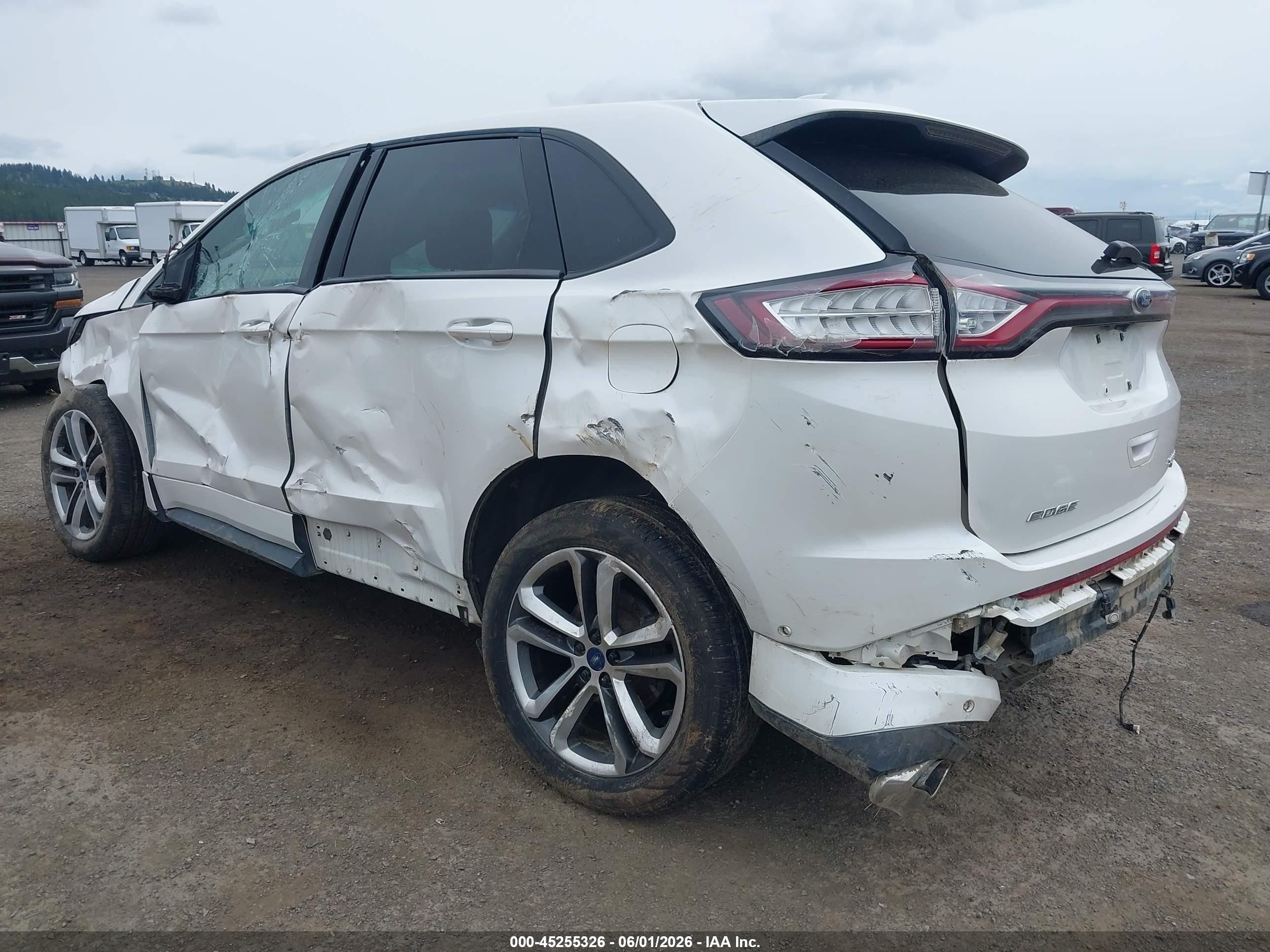 2015 Ford Edge Sport White vin: 2FMPK4APXFBC04433