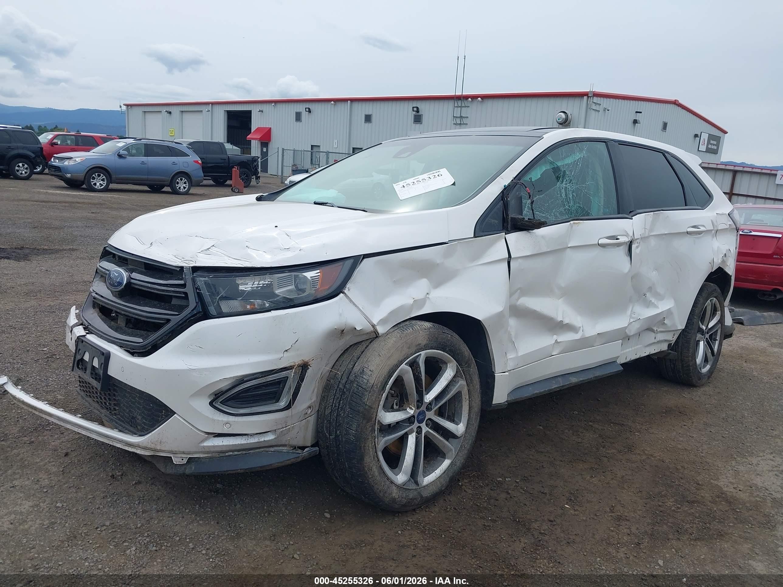 2015 Ford Edge Sport White vin: 2FMPK4APXFBC04433