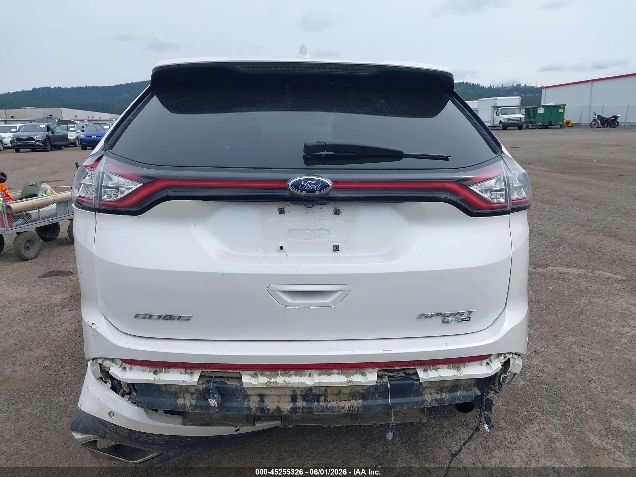 2015 Ford Edge Sport White vin: 2FMPK4APXFBC04433