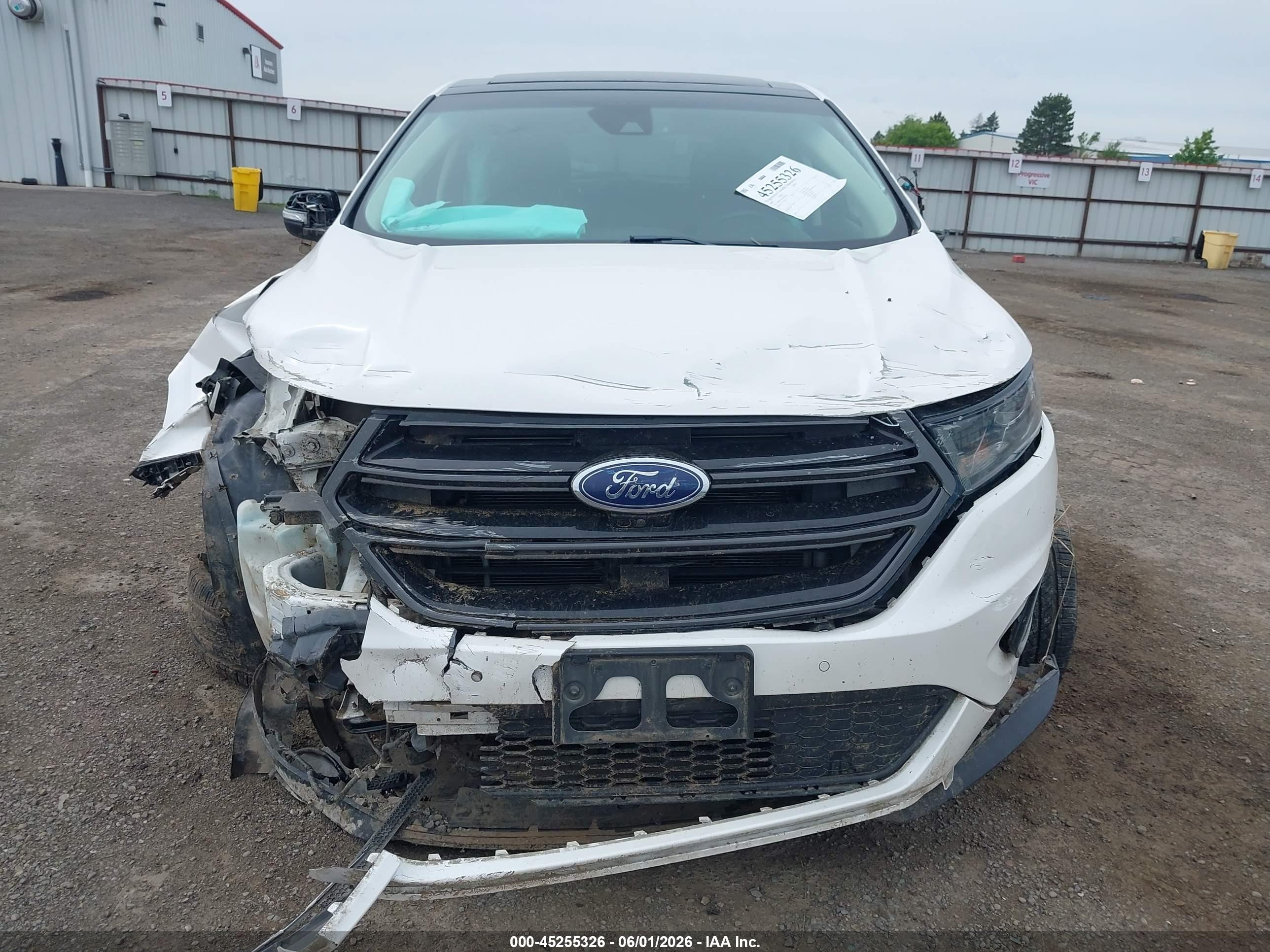 2015 Ford Edge Sport White vin: 2FMPK4APXFBC04433
