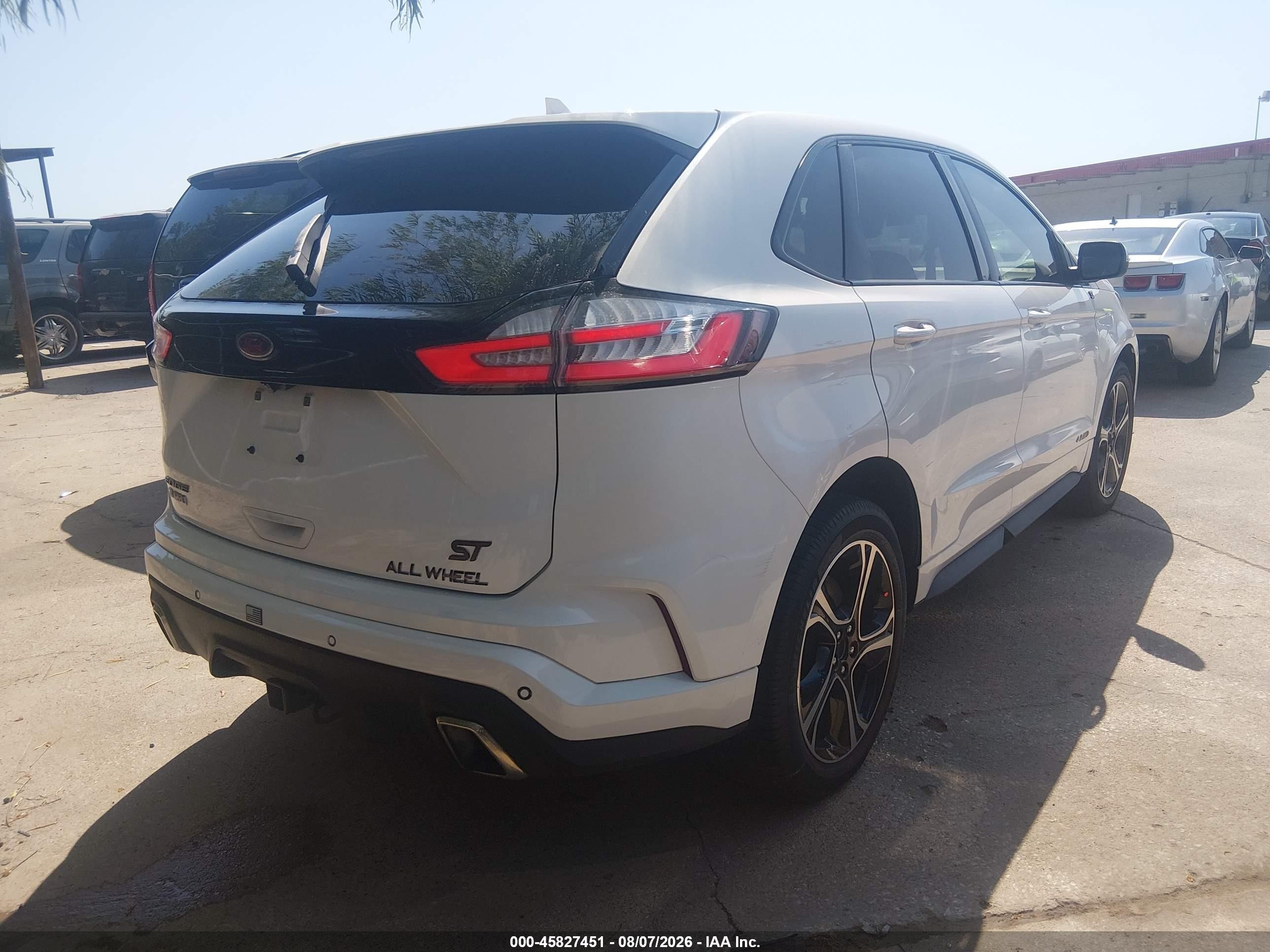 2020 Ford Edge St White vin: 2FMPK4APXLBA69403