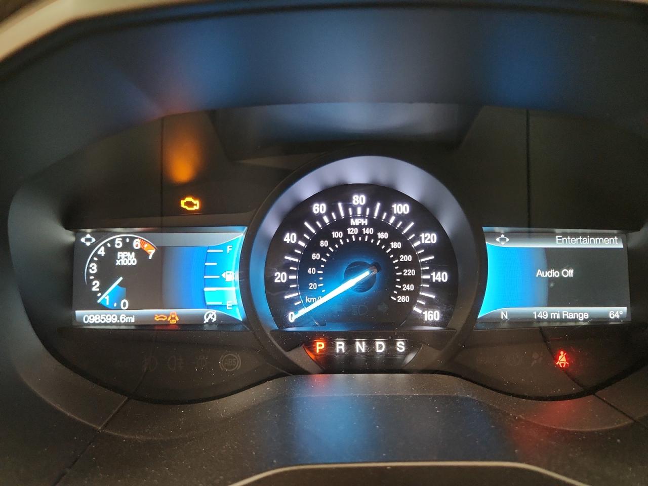 2022 Ford Edge Se Gray vin: 2FMPK4G91NBA63873 Damage: Warning Light - Engine, On, Unacceptable