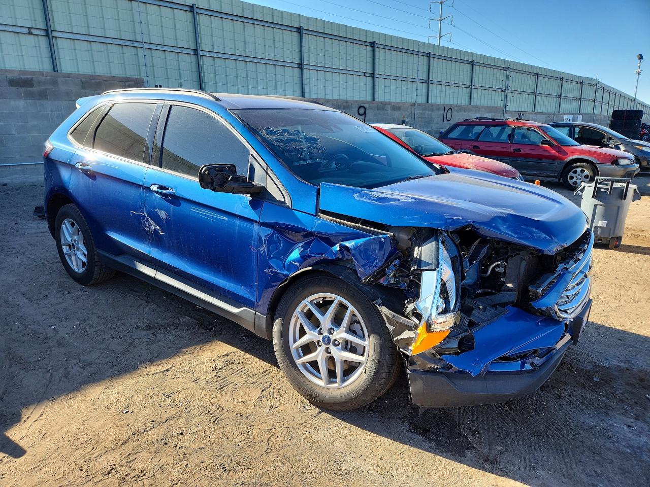 2022 Ford Edge Se Blue vin: 2FMPK4G92NBA43129