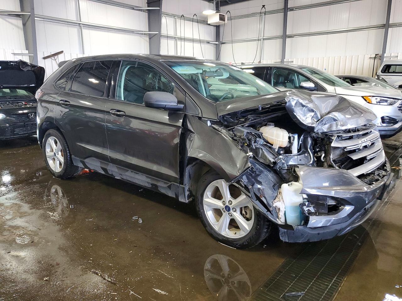 2016 Ford Edge Se Gray vin: 2FMPK4G93GBB26653