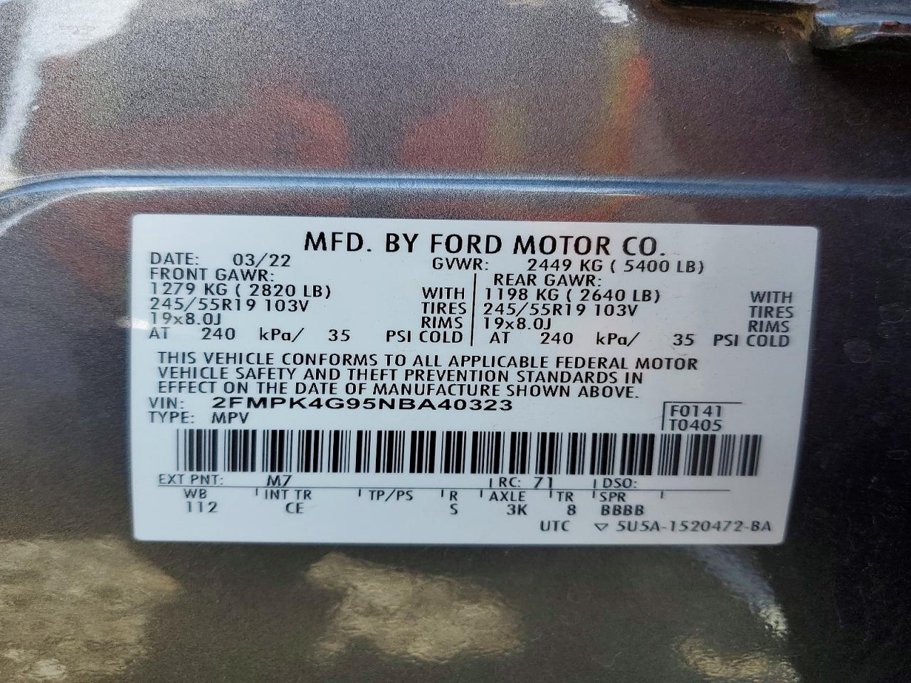 2022 Ford Edge Se Silver vin: 2FMPK4G95NBA40323