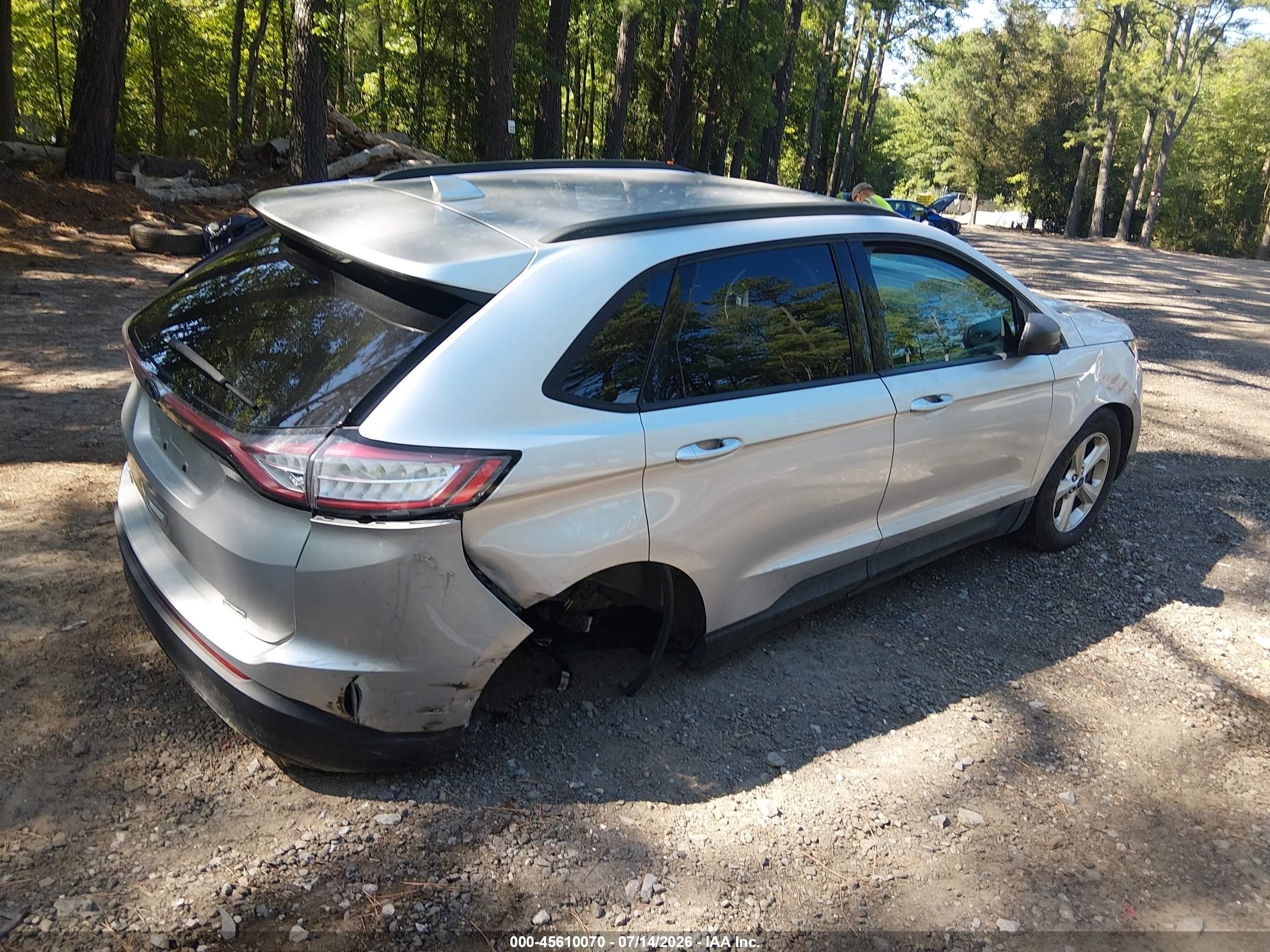 2015 Ford Edge Se Silver vin: 2FMPK4G96FBC08732