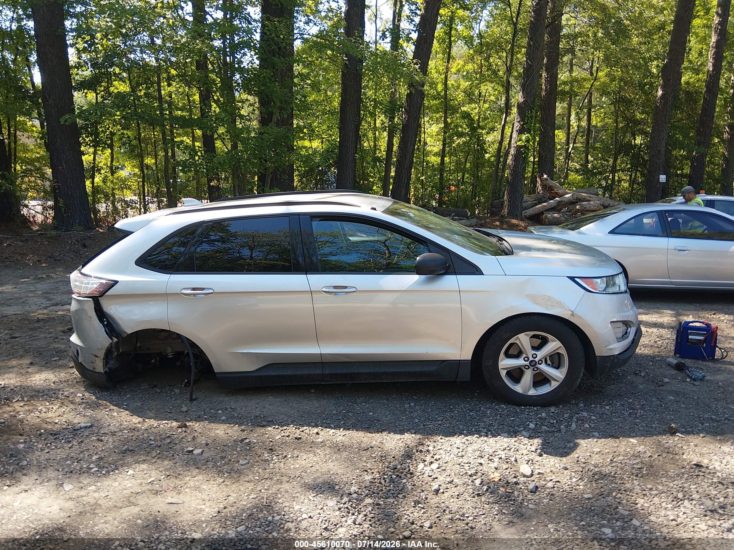 2015 Ford Edge Se Silver vin: 2FMPK4G96FBC08732