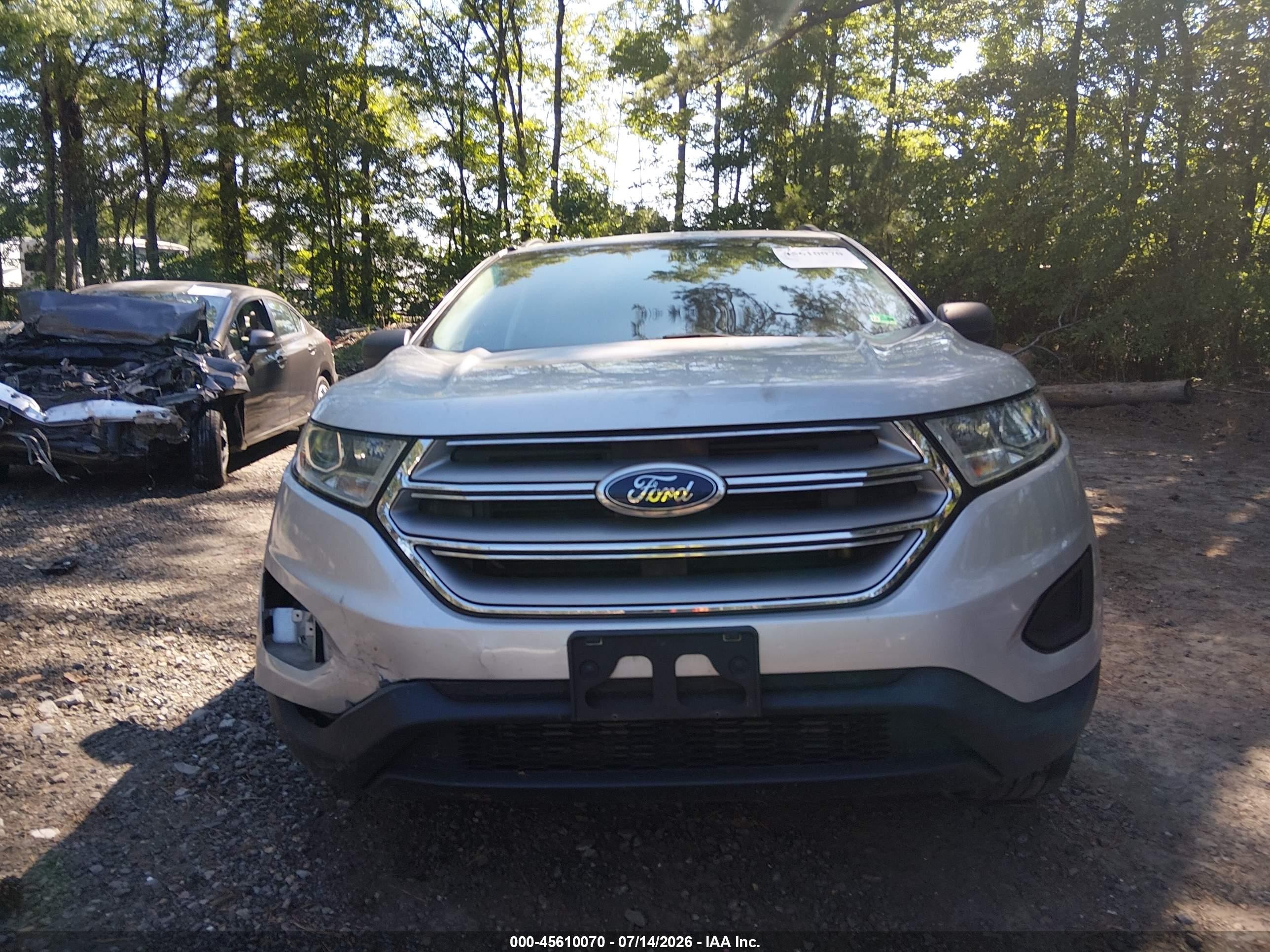 2015 Ford Edge Se Silver vin: 2FMPK4G96FBC08732