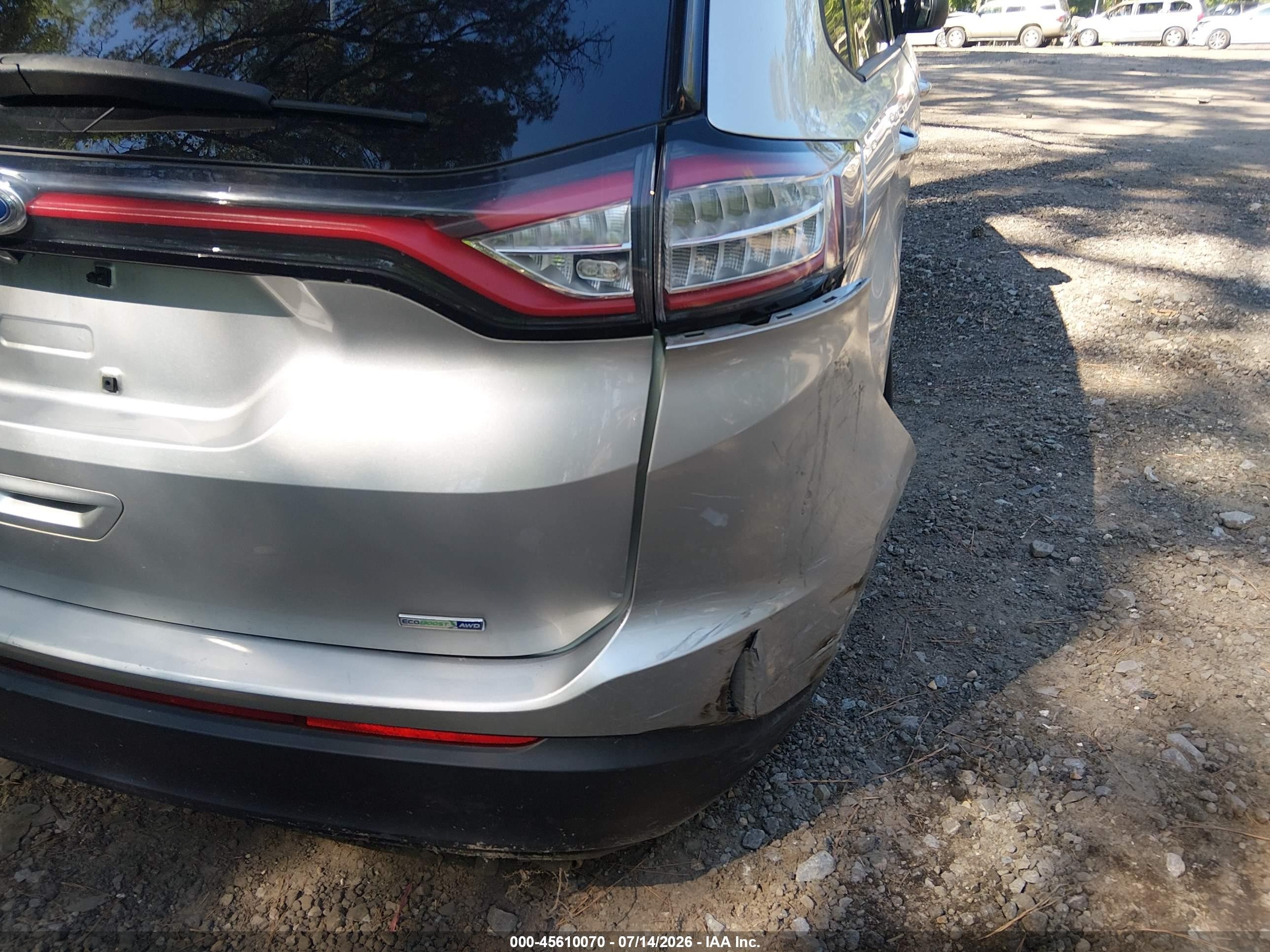 2015 Ford Edge Se Silver vin: 2FMPK4G96FBC08732