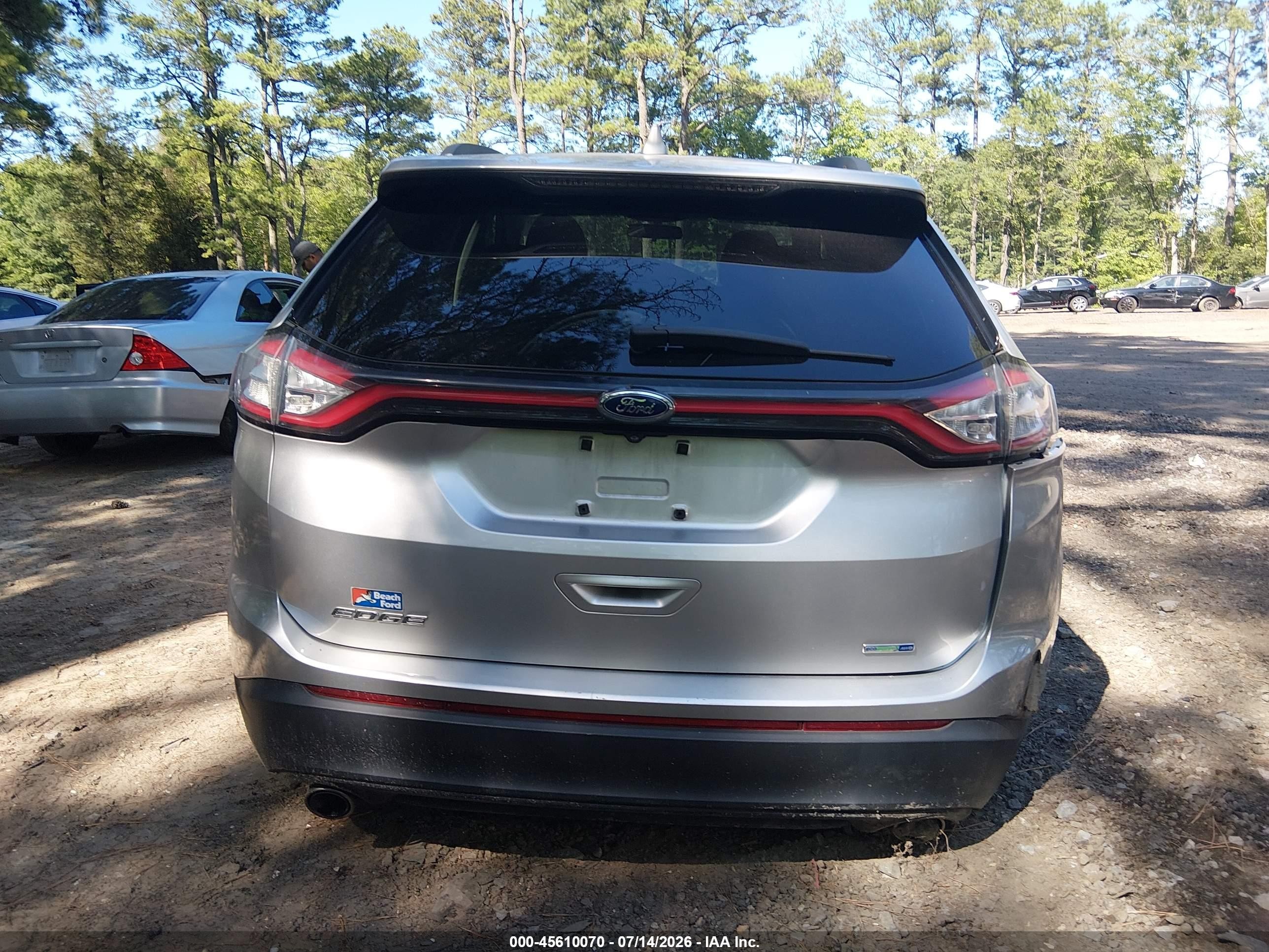 2015 Ford Edge Se Silver vin: 2FMPK4G96FBC08732
