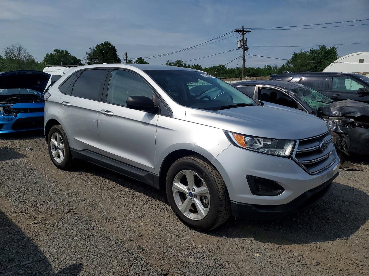 2017 Ford Edge Se Серебряный vin: 2FMPK4G96HBC24187