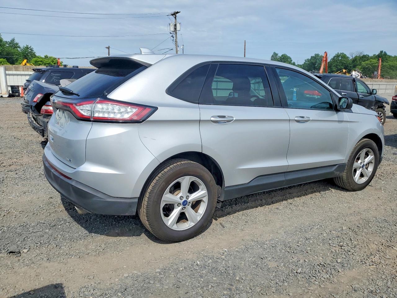 2017 Ford Edge Se Серебряный vin: 2FMPK4G96HBC24187