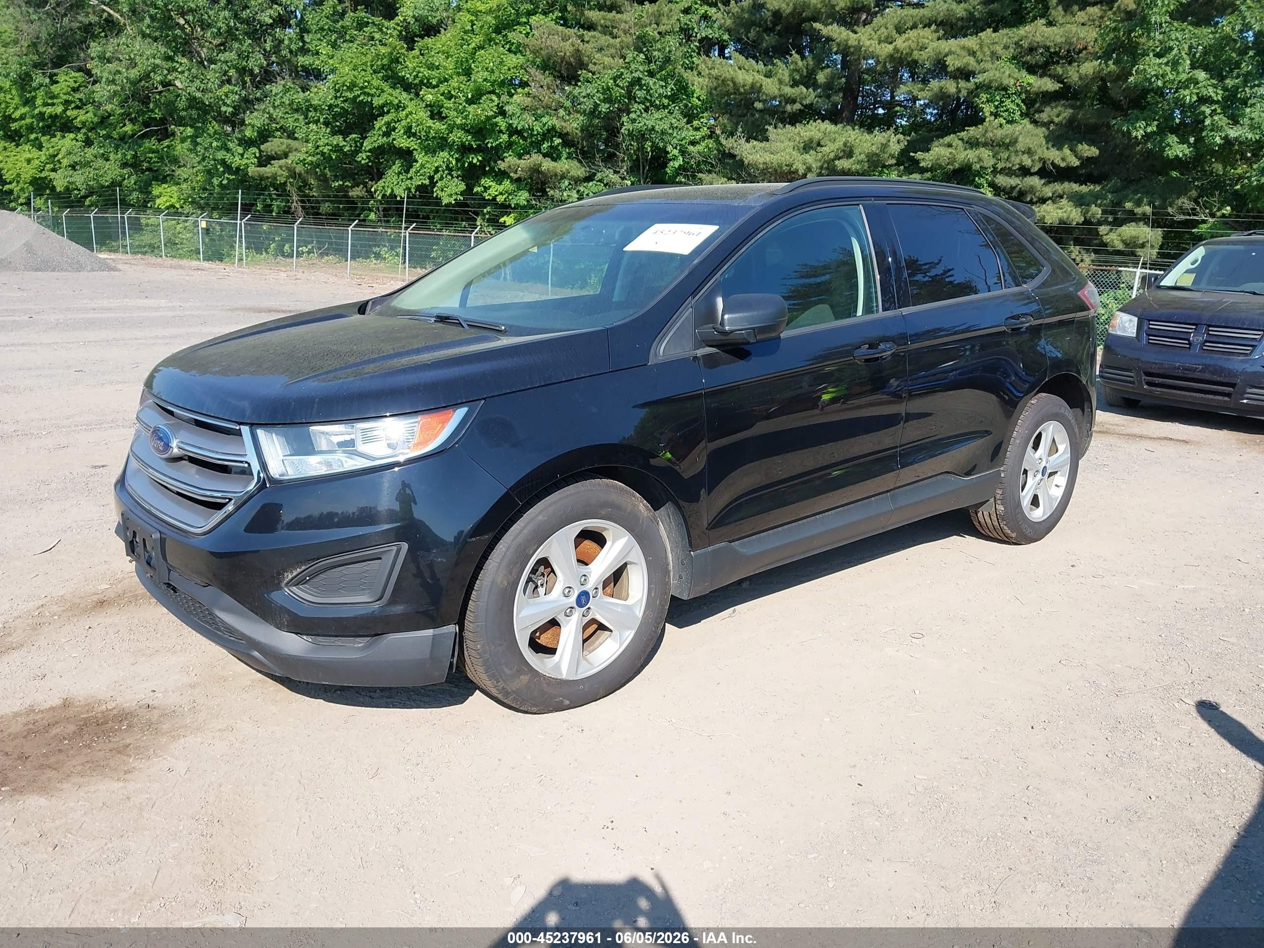 2018 Ford Edge Se Black vin: 2FMPK4G96JBB49626