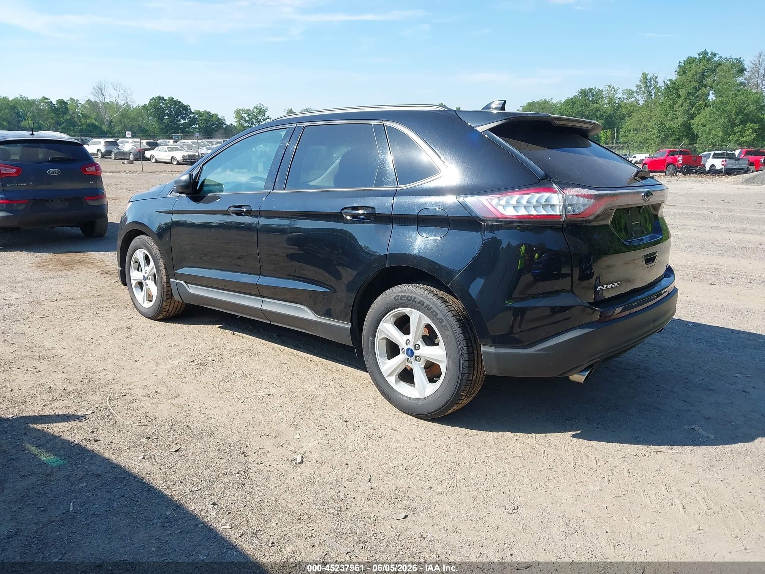 2018 Ford Edge Se Black vin: 2FMPK4G96JBB49626