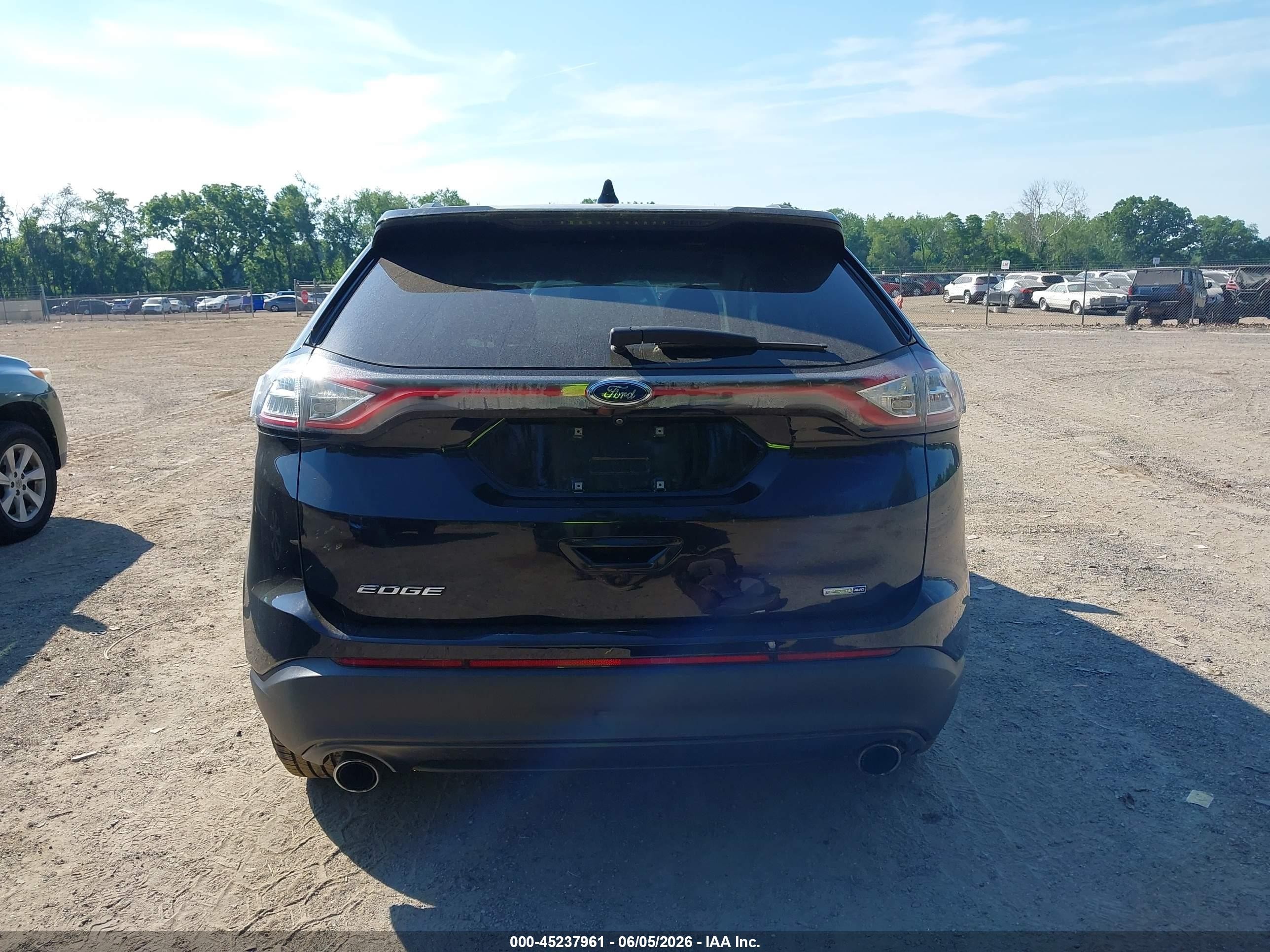 2018 Ford Edge Se Black vin: 2FMPK4G96JBB49626
