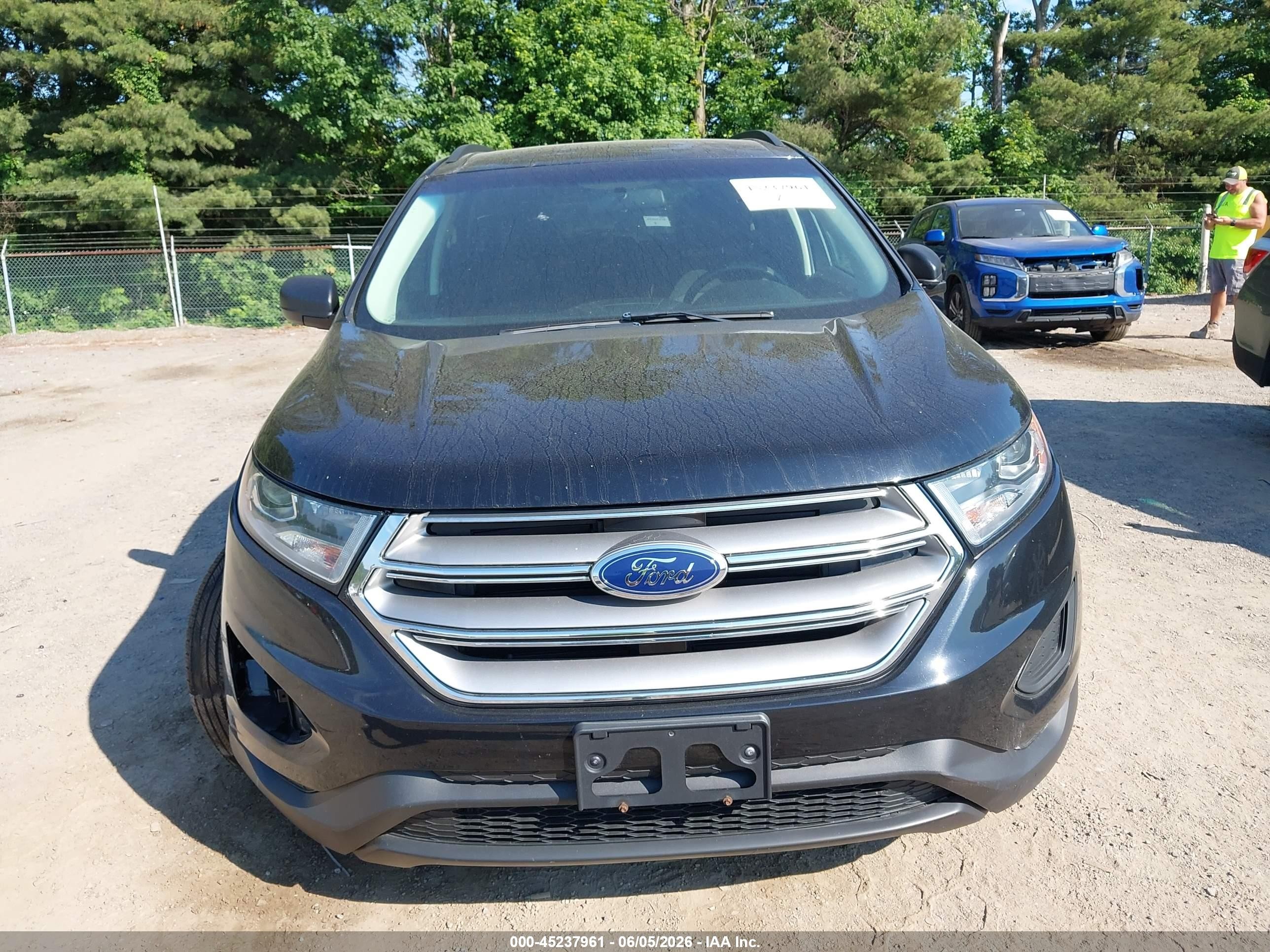 2018 Ford Edge Se Black vin: 2FMPK4G96JBB49626