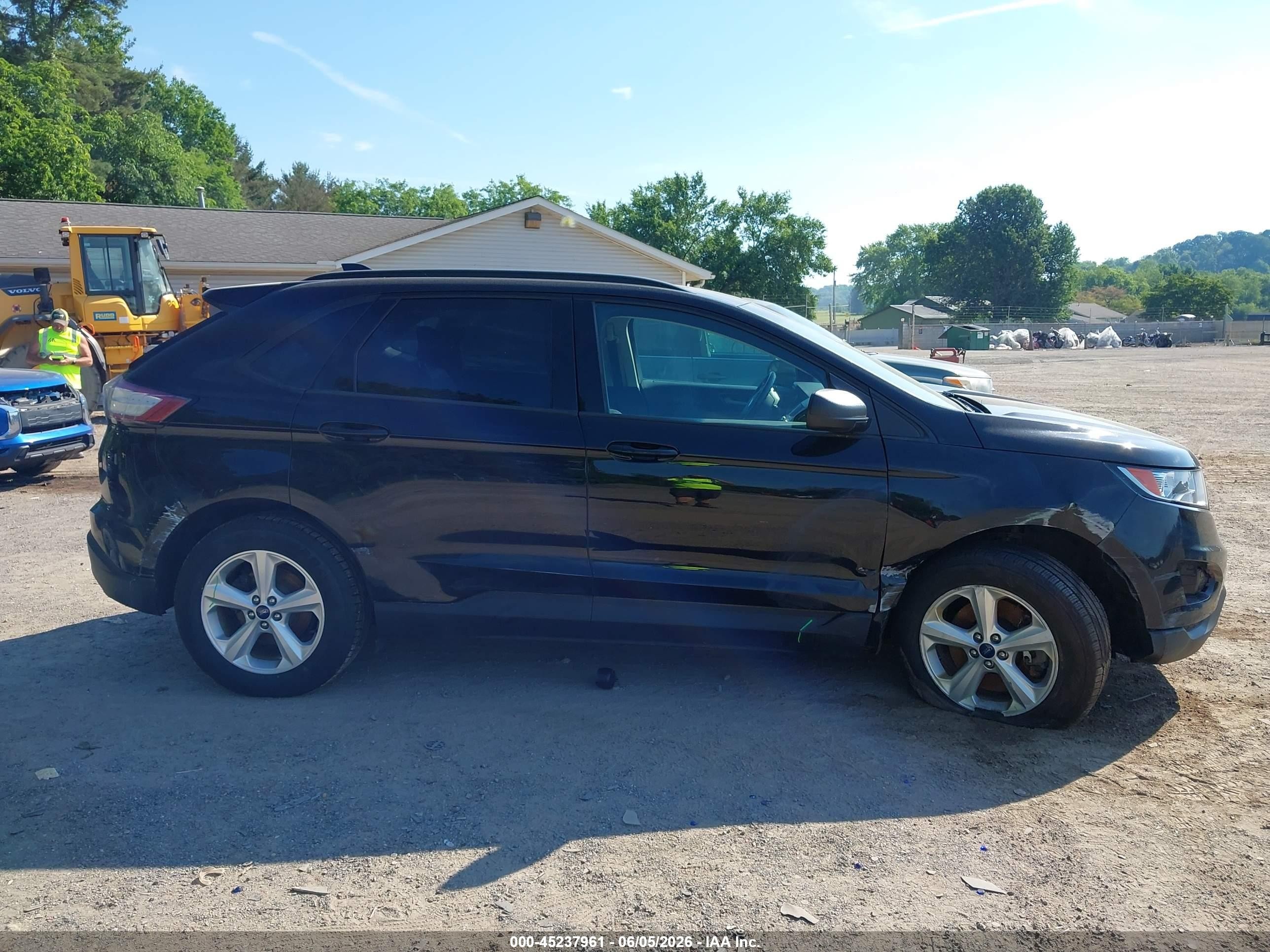 2018 Ford Edge Se Black vin: 2FMPK4G96JBB49626