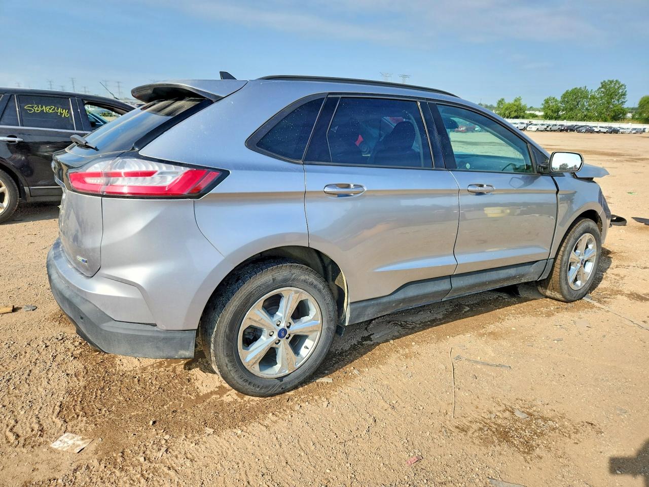 2020 Ford Edge Se Silver vin: 2FMPK4G97LBB42932