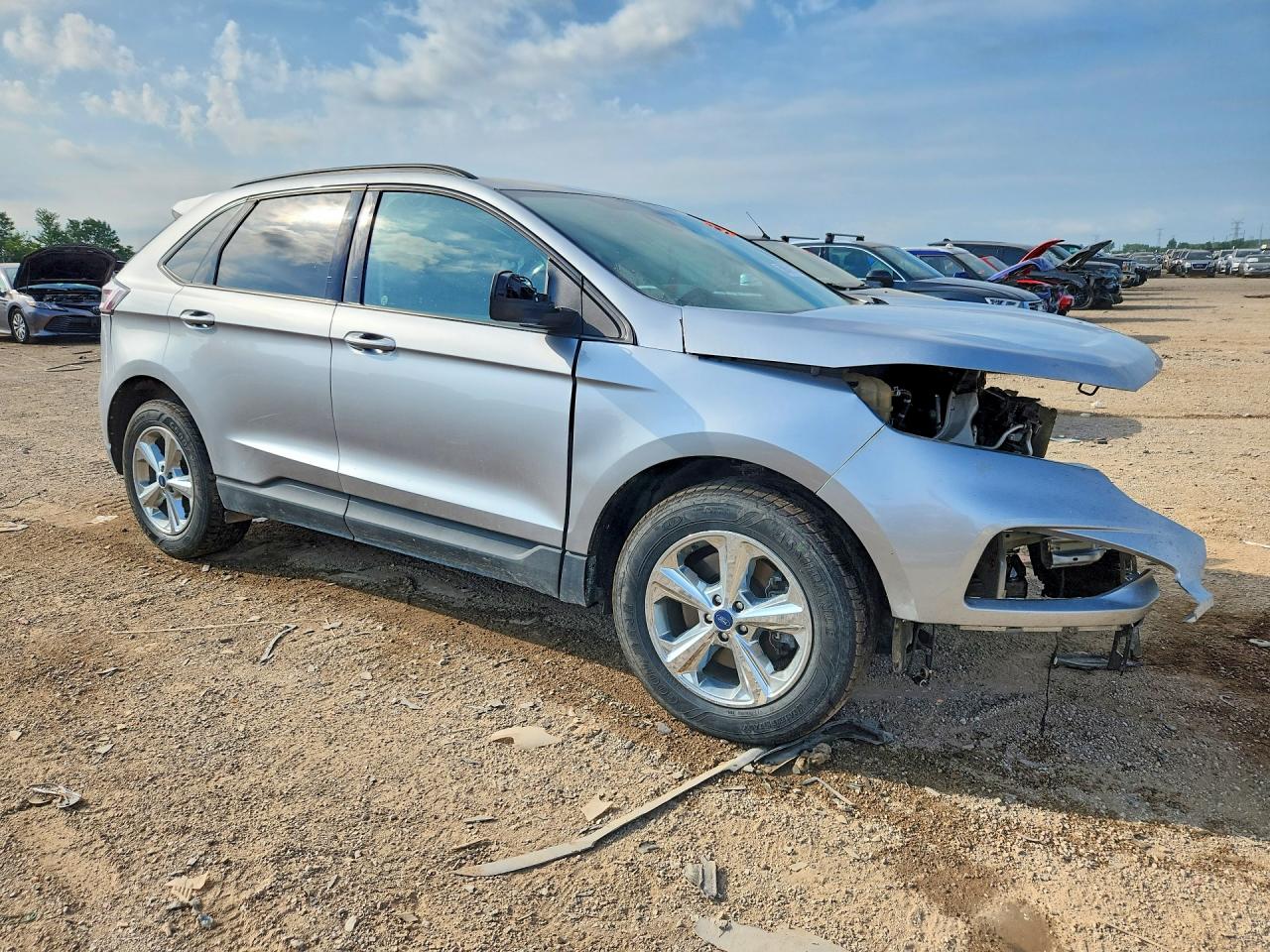 2020 Ford Edge Se Silver vin: 2FMPK4G97LBB42932