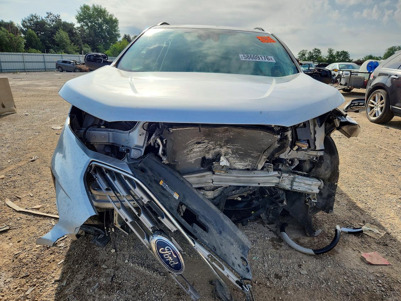 2020 Ford Edge Se Silver vin: 2FMPK4G97LBB42932