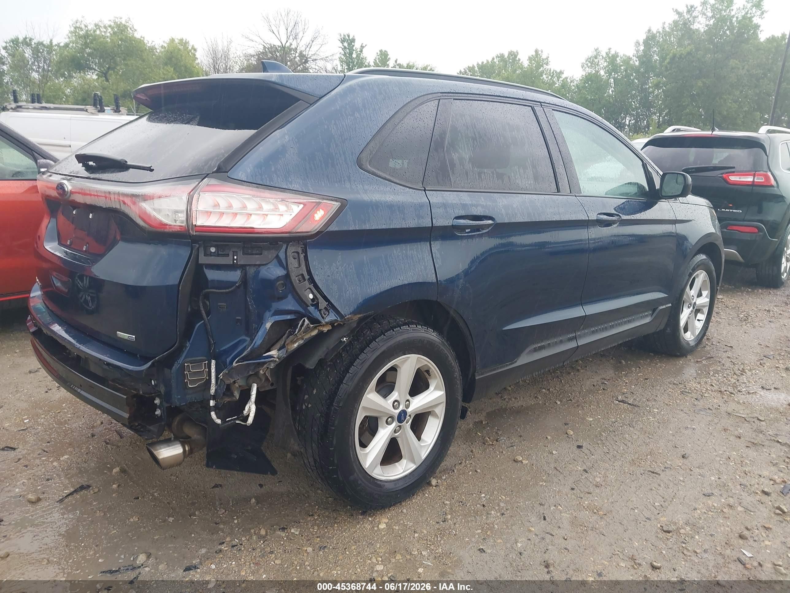2017 Ford Edge Se Dark Blue vin: 2FMPK4G9XHBC60318