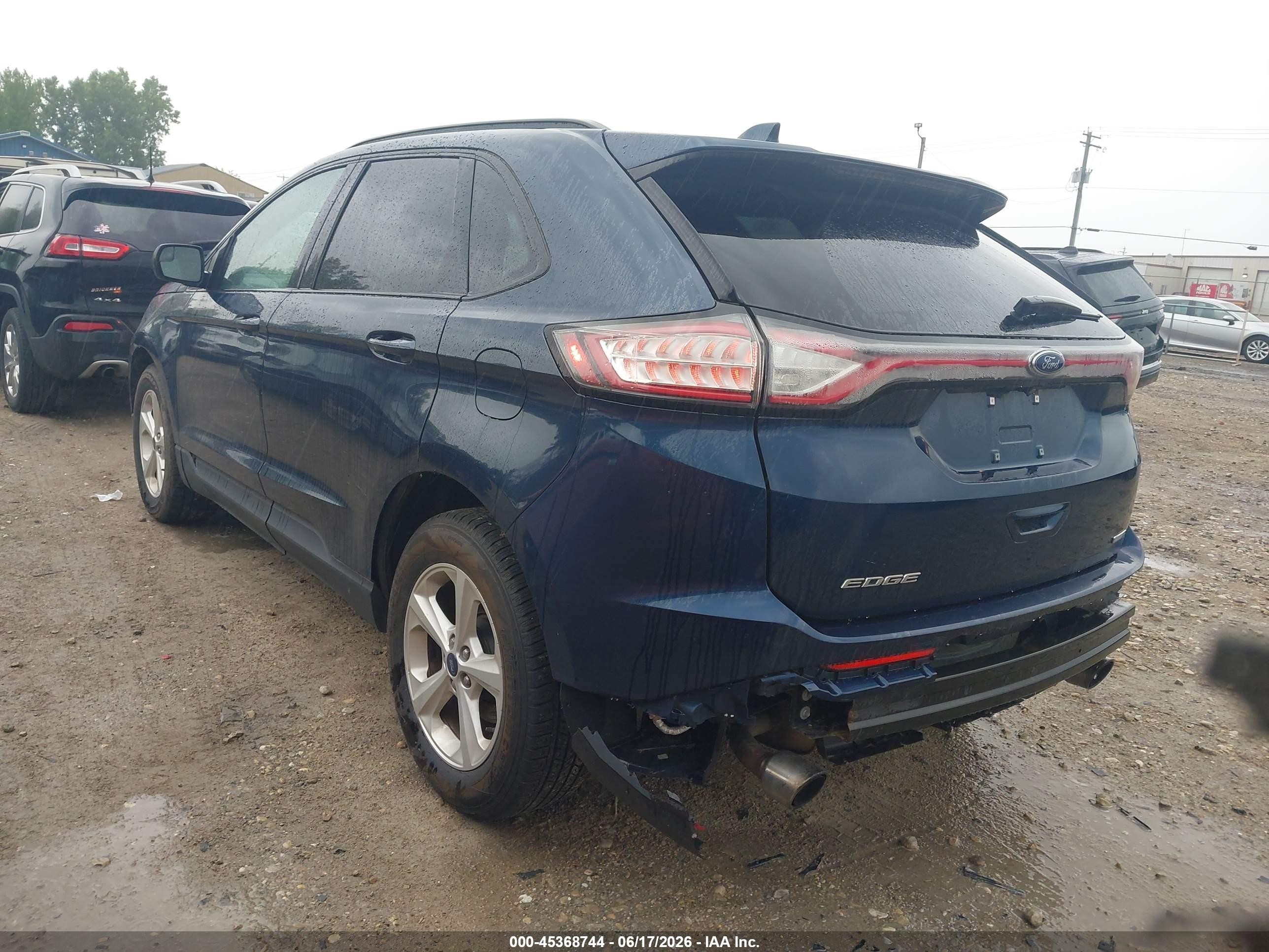 2017 Ford Edge Se Dark Blue vin: 2FMPK4G9XHBC60318
