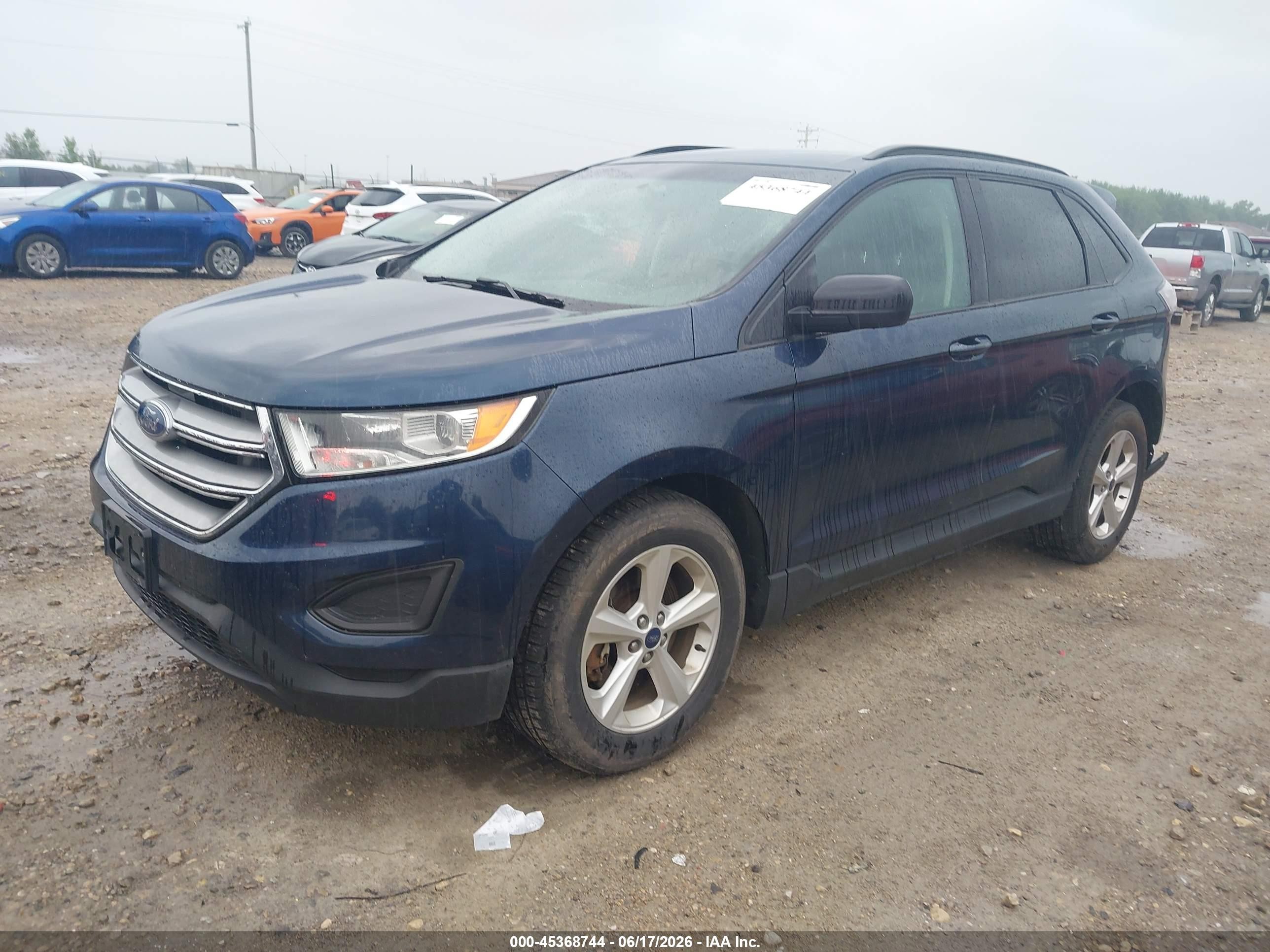 2017 Ford Edge Se Dark Blue vin: 2FMPK4G9XHBC60318