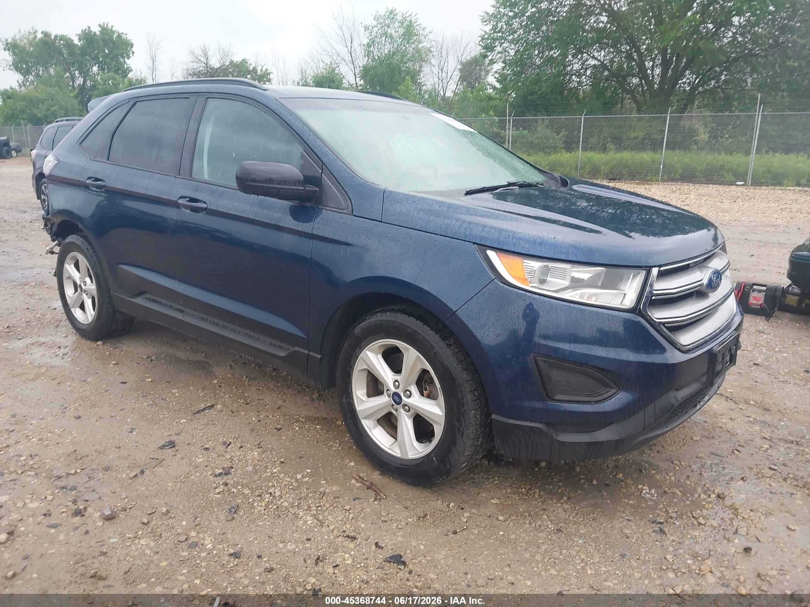 2017 Ford Edge Se Dark Blue vin: 2FMPK4G9XHBC60318