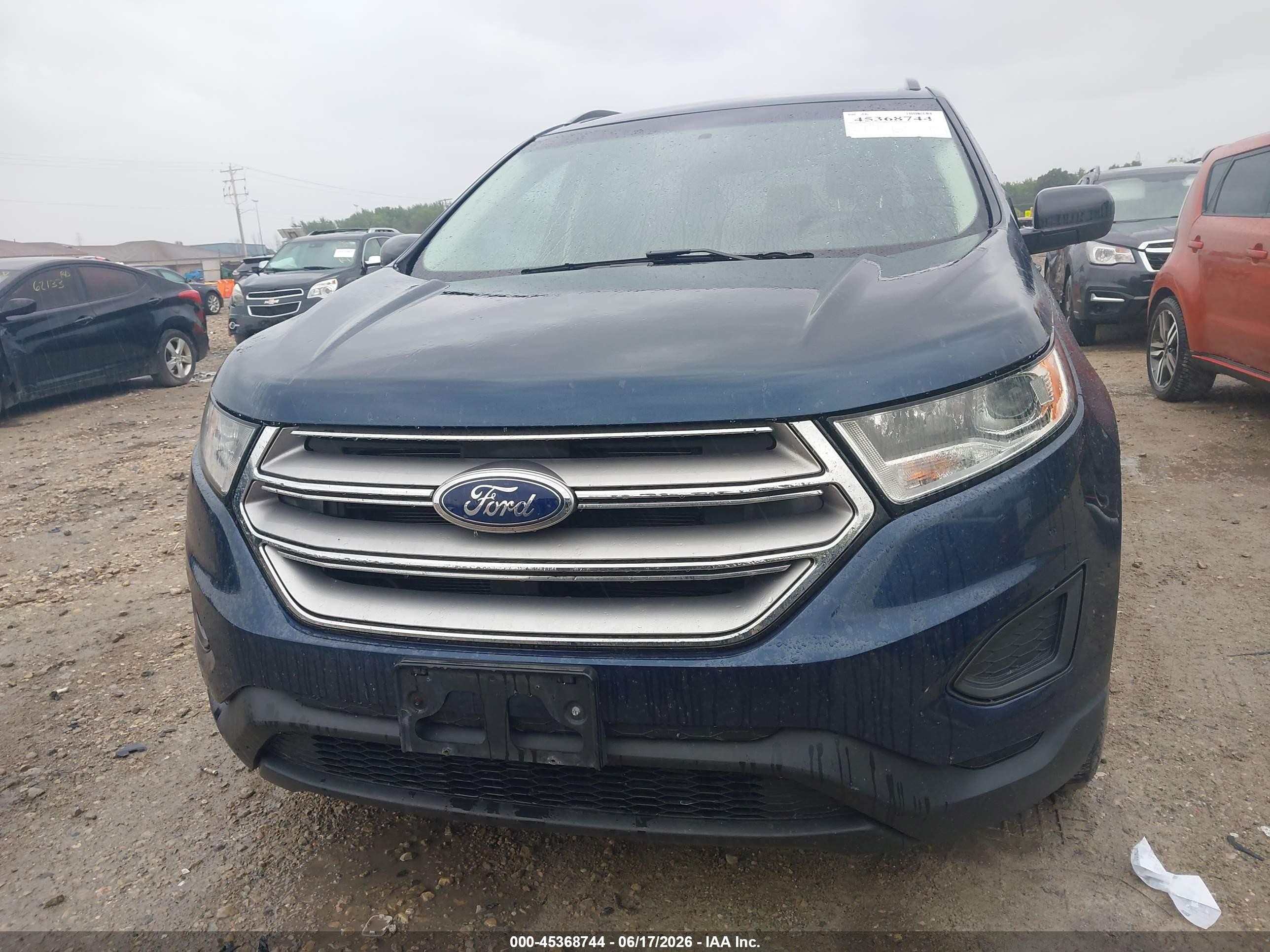 2017 Ford Edge Se Dark Blue vin: 2FMPK4G9XHBC60318