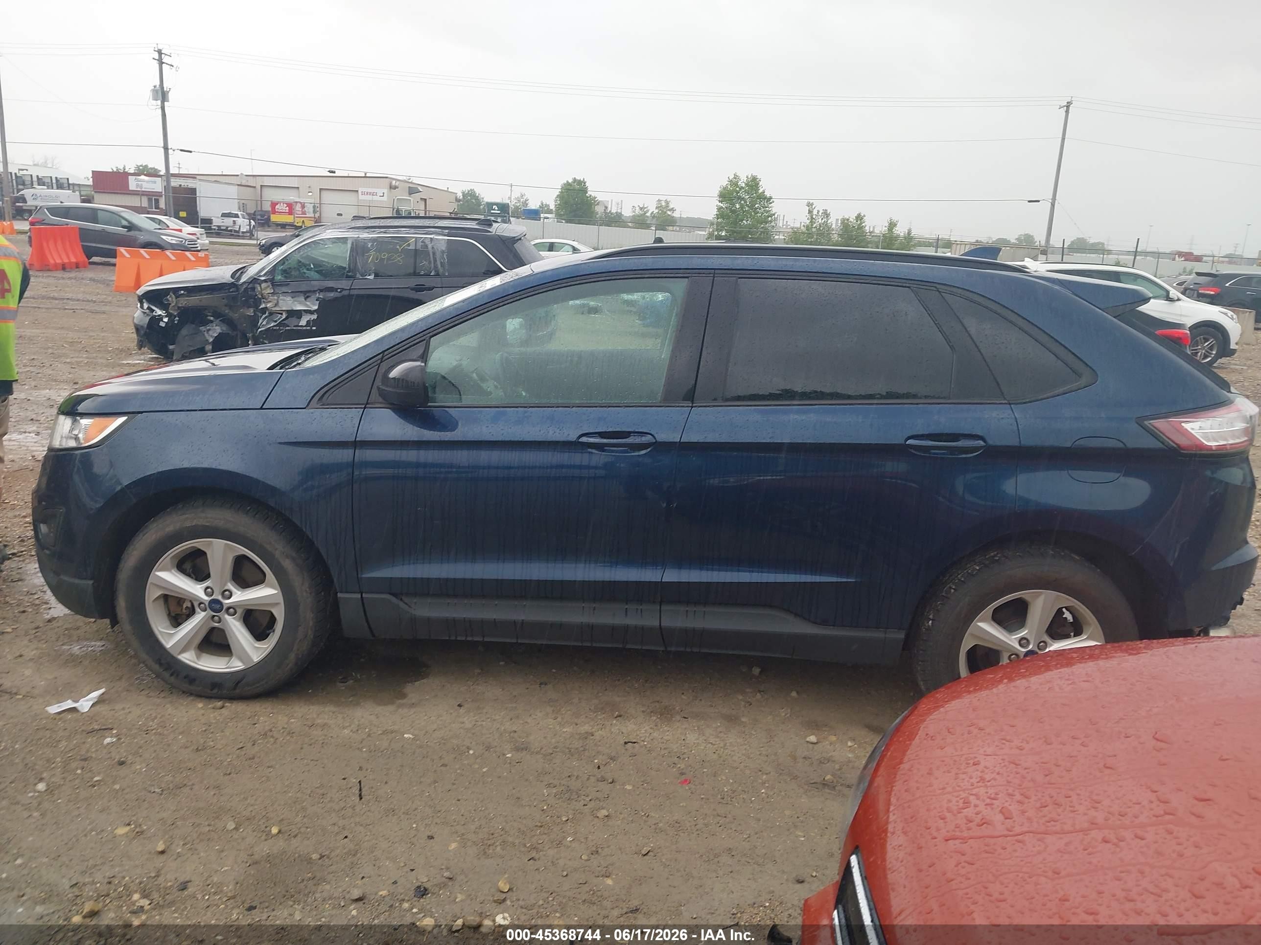 2017 Ford Edge Se Dark Blue vin: 2FMPK4G9XHBC60318