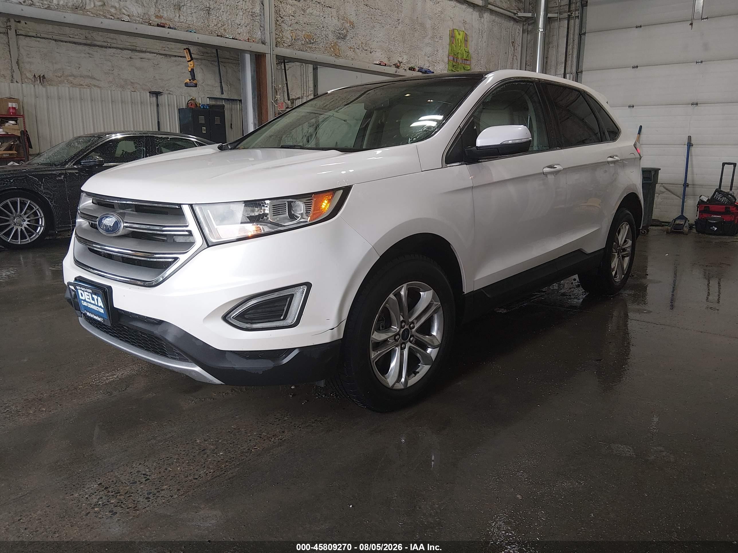 2015 Ford Edge Sel White vin: 2FMPK4J80FBB21537