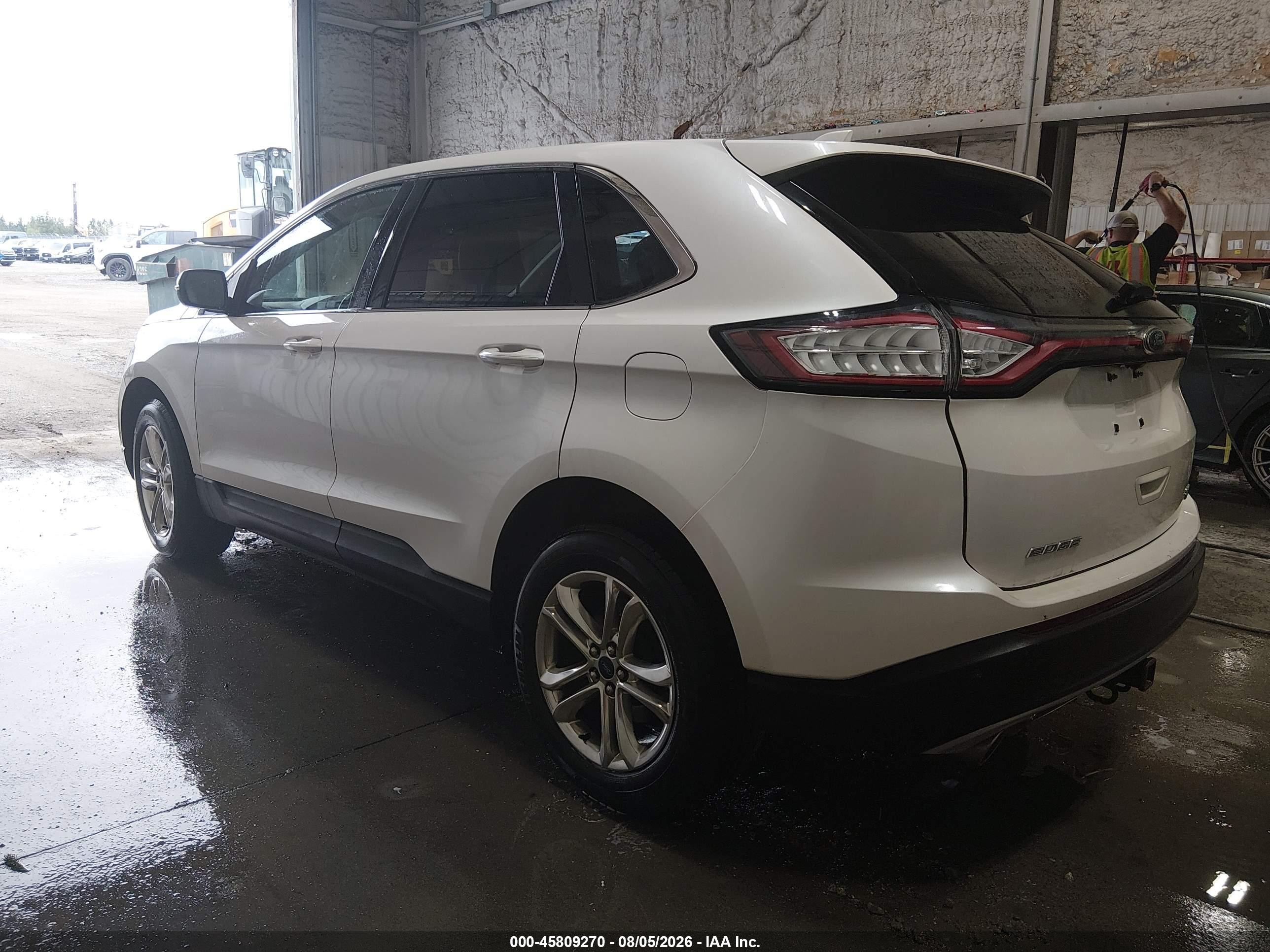 2015 Ford Edge Sel White vin: 2FMPK4J80FBB21537