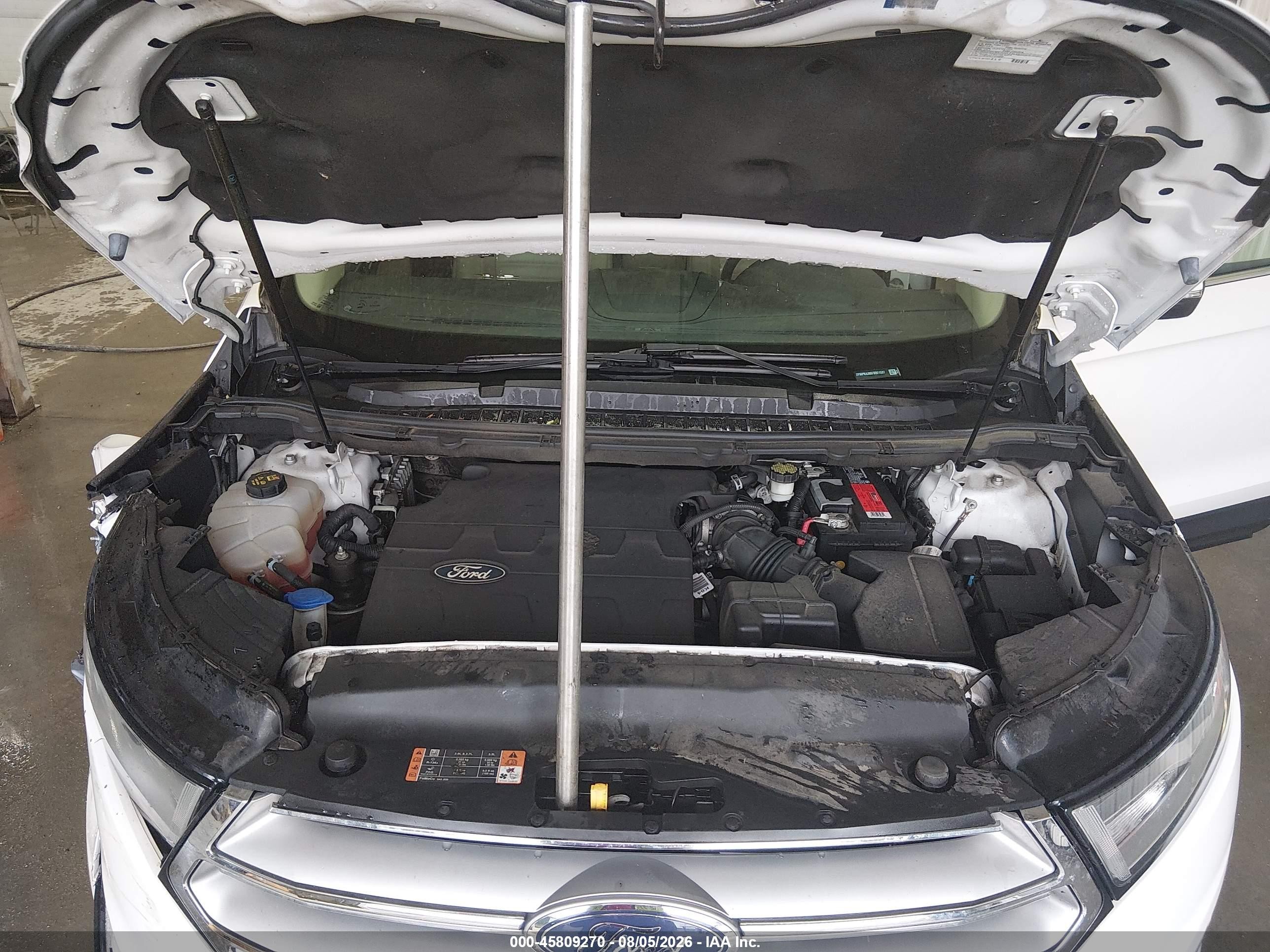 2015 Ford Edge Sel White vin: 2FMPK4J80FBB21537