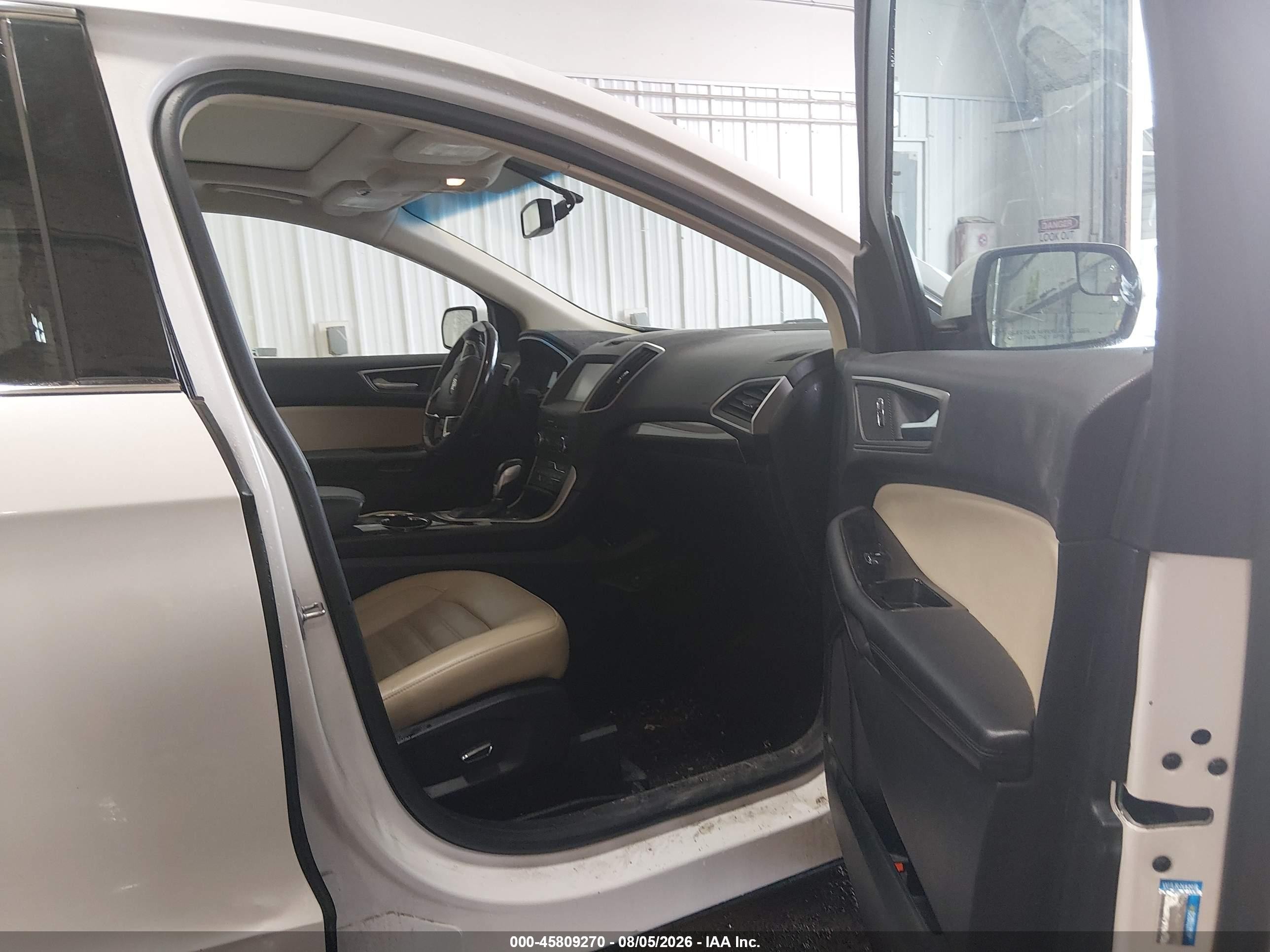 2015 Ford Edge Sel White vin: 2FMPK4J80FBB21537
