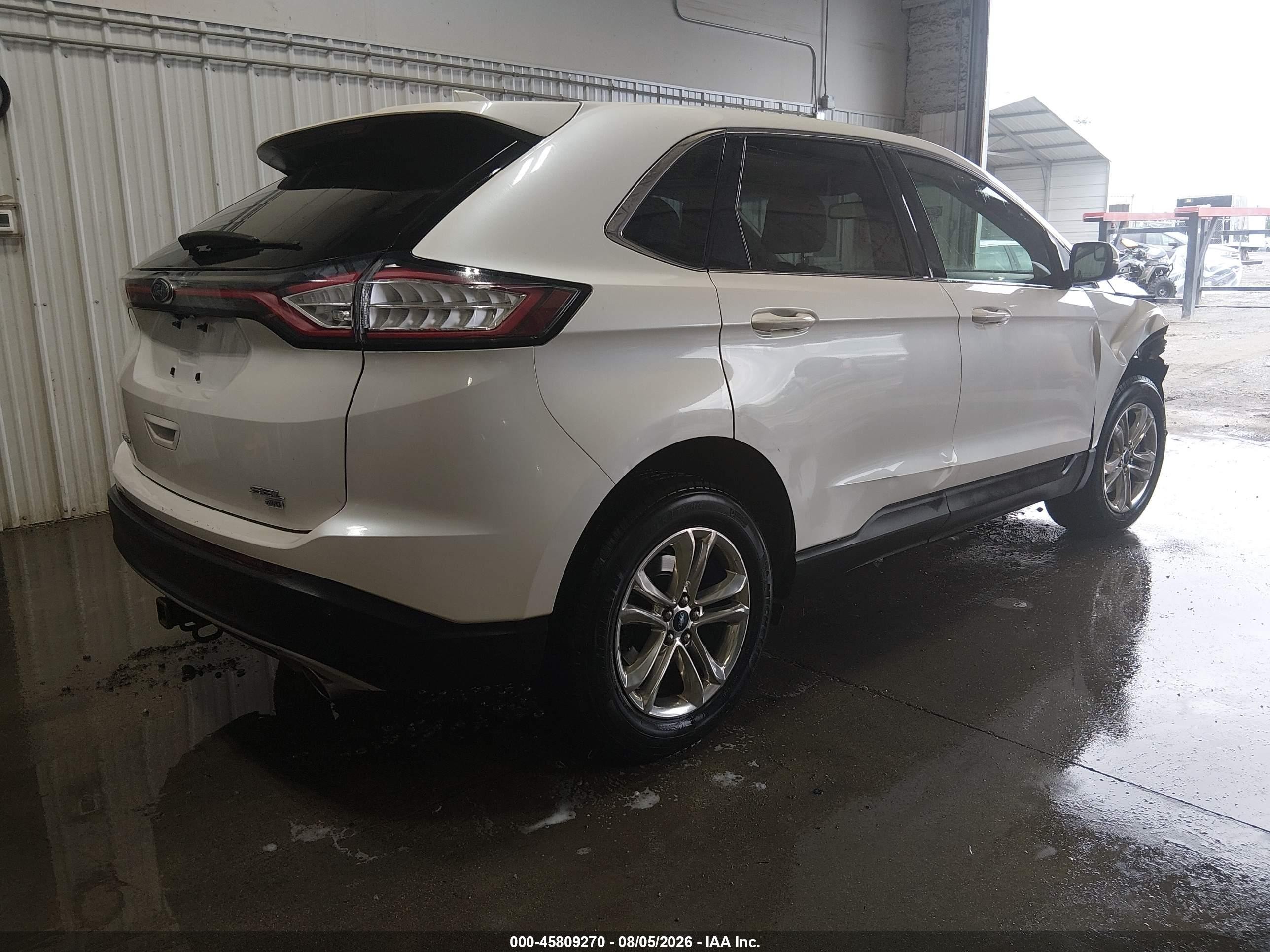 2015 Ford Edge Sel White vin: 2FMPK4J80FBB21537