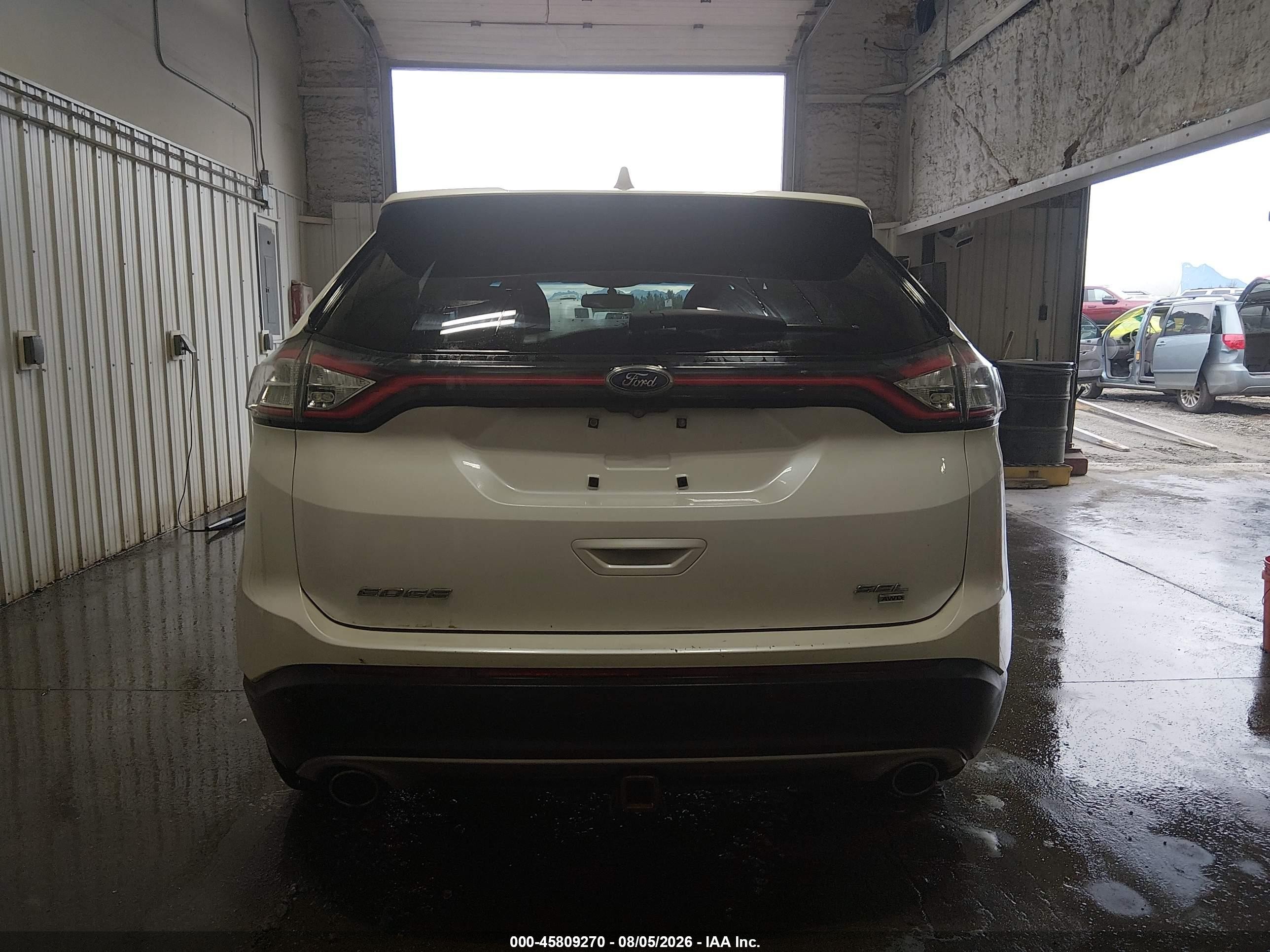 2015 Ford Edge Sel White vin: 2FMPK4J80FBB21537