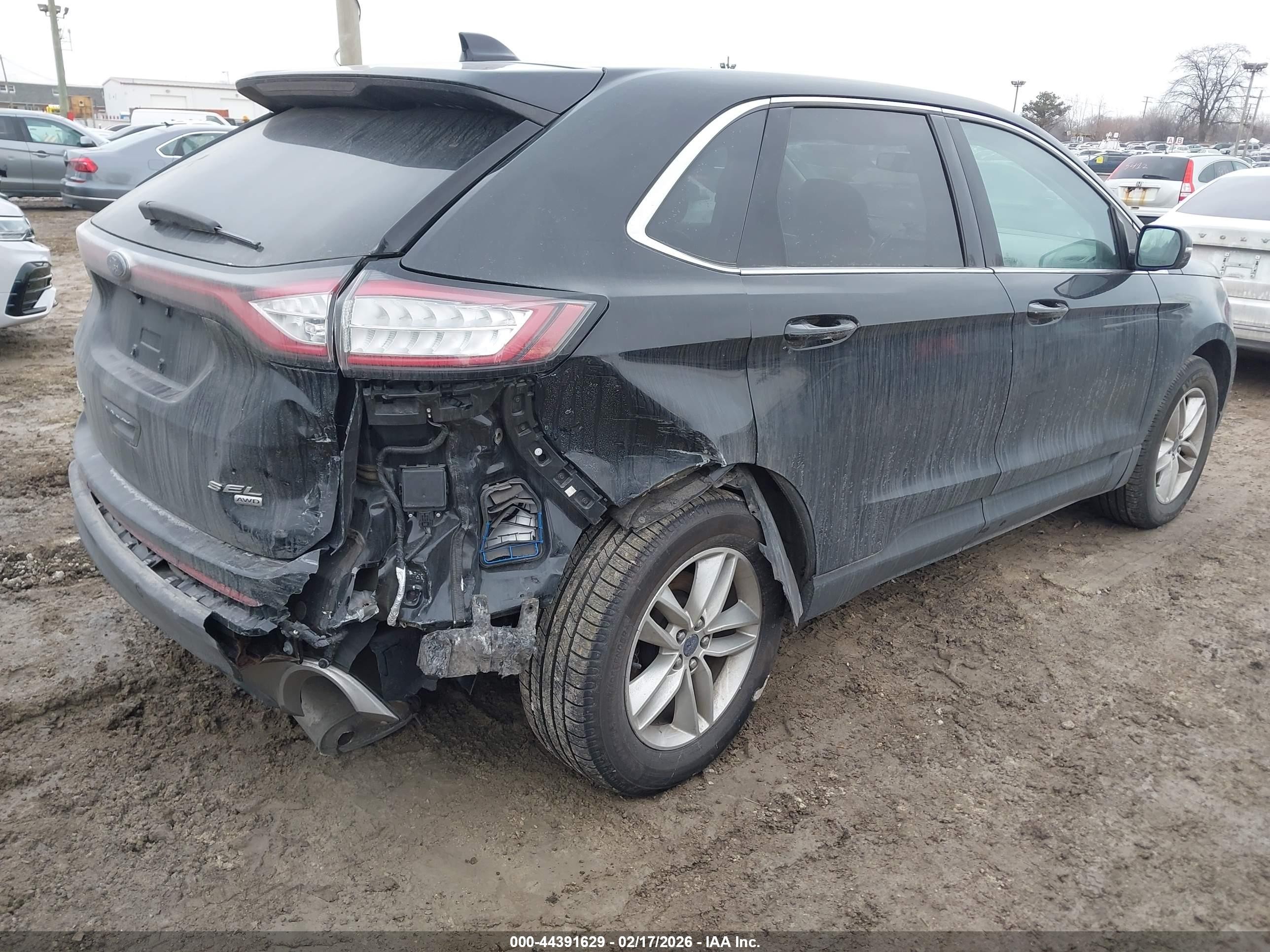 2017 Ford Edge Sel Black vin: 2FMPK4J80HBB82793