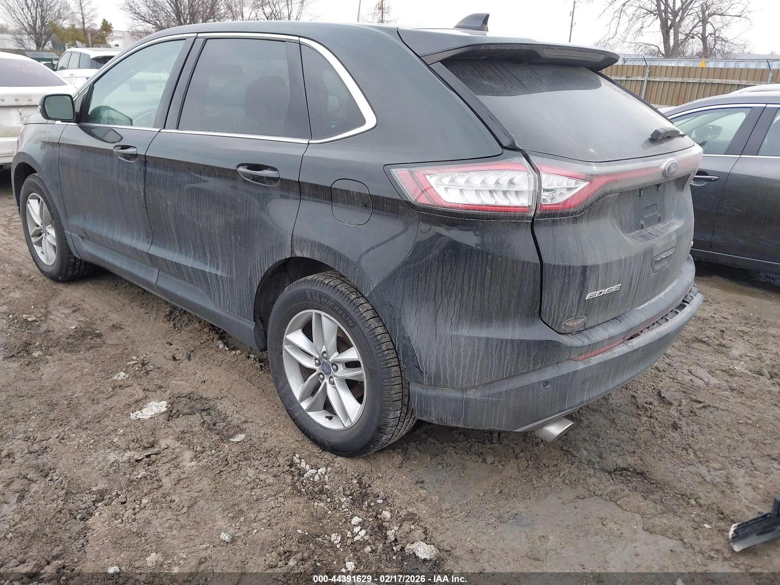 2017 Ford Edge Sel Black vin: 2FMPK4J80HBB82793