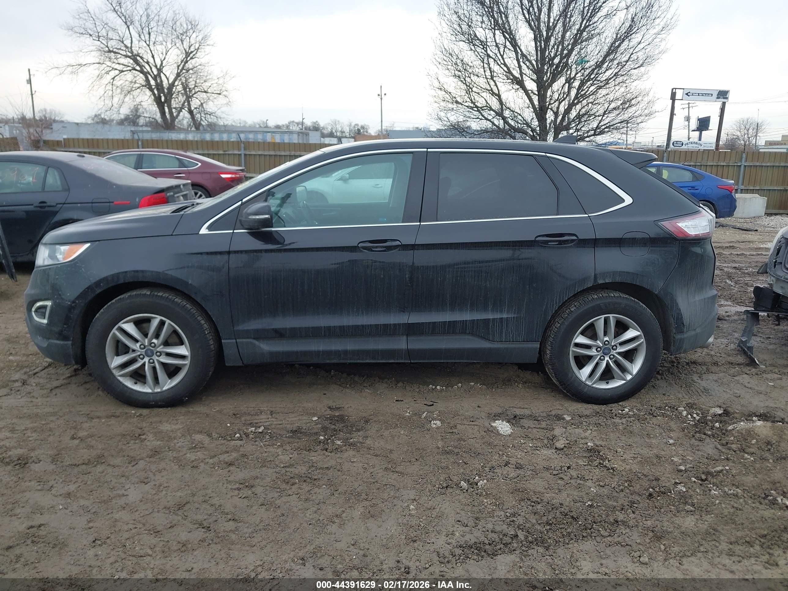 2017 Ford Edge Sel Black vin: 2FMPK4J80HBB82793