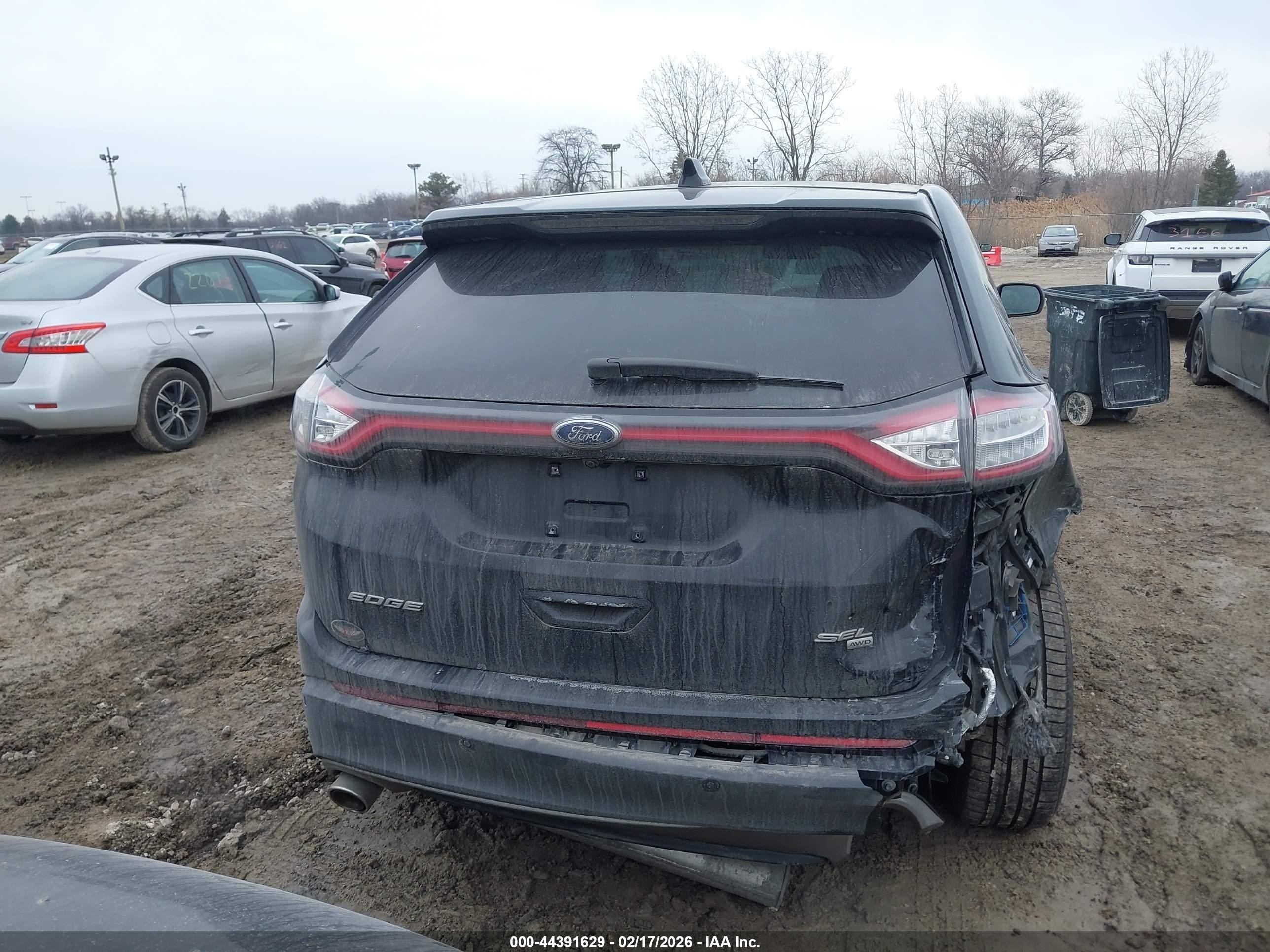 2017 Ford Edge Sel Black vin: 2FMPK4J80HBB82793