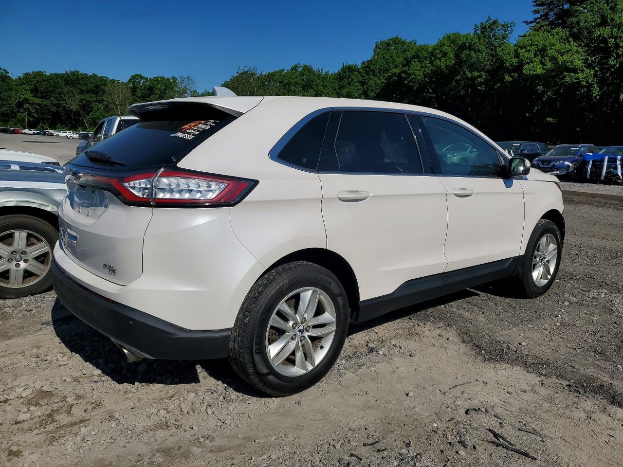 2017 Ford Edge Sel White vin: 2FMPK4J80HBC17977