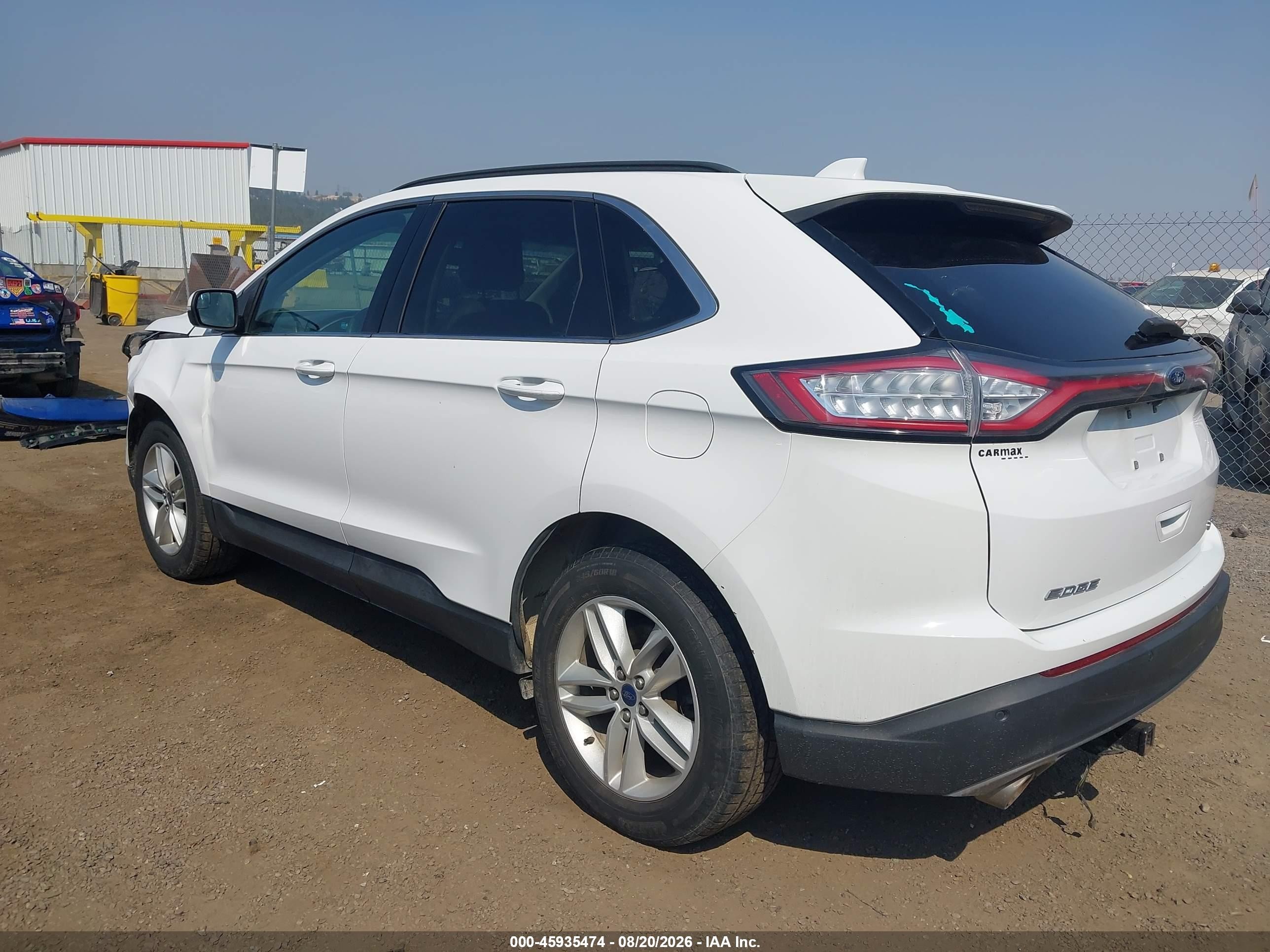 2018 Ford Edge Sel White vin: 2FMPK4J81JBB89810