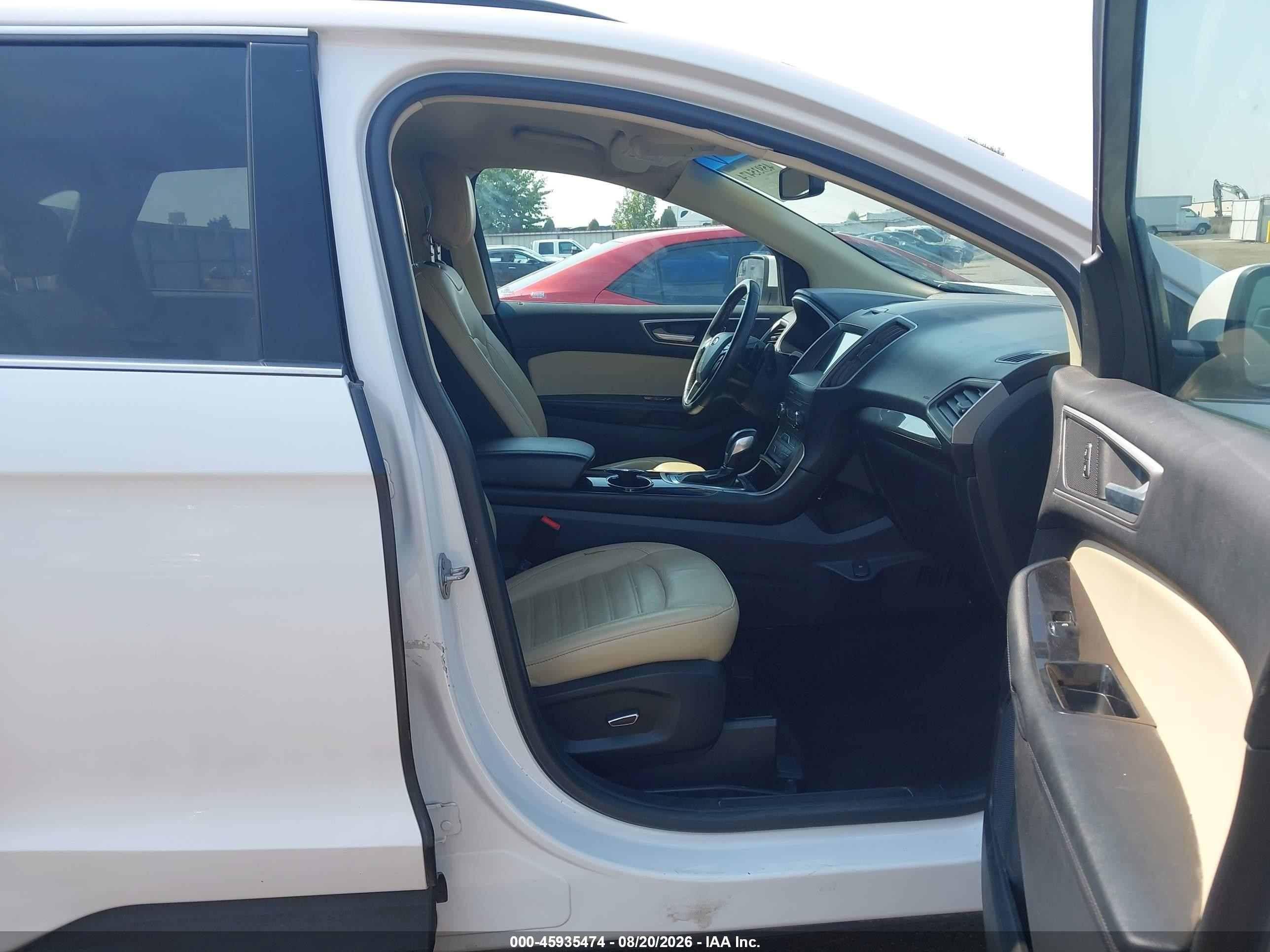 2018 Ford Edge Sel White vin: 2FMPK4J81JBB89810